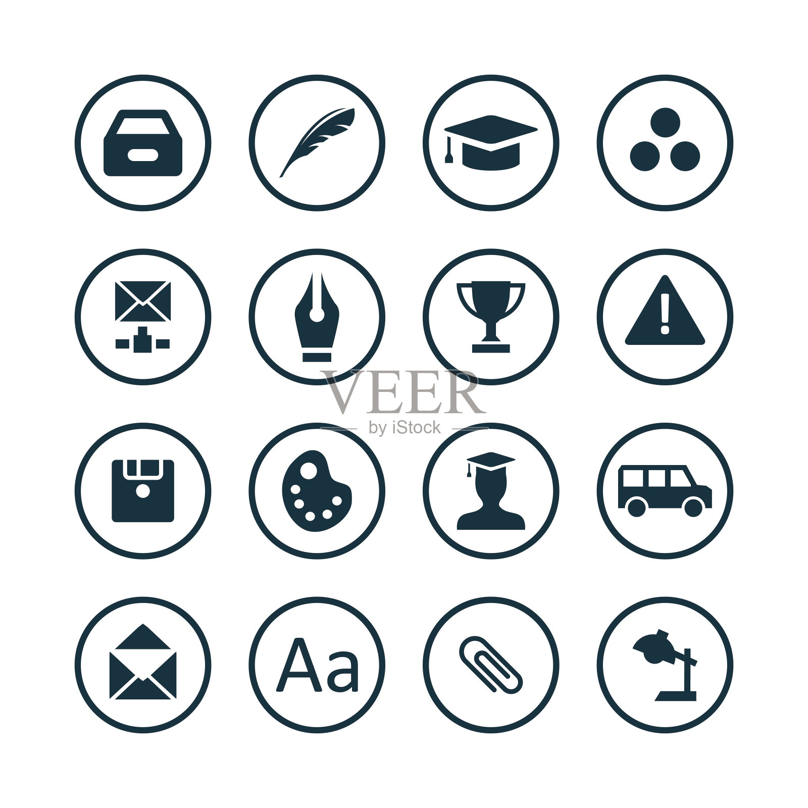 教育图标通用集图标素材