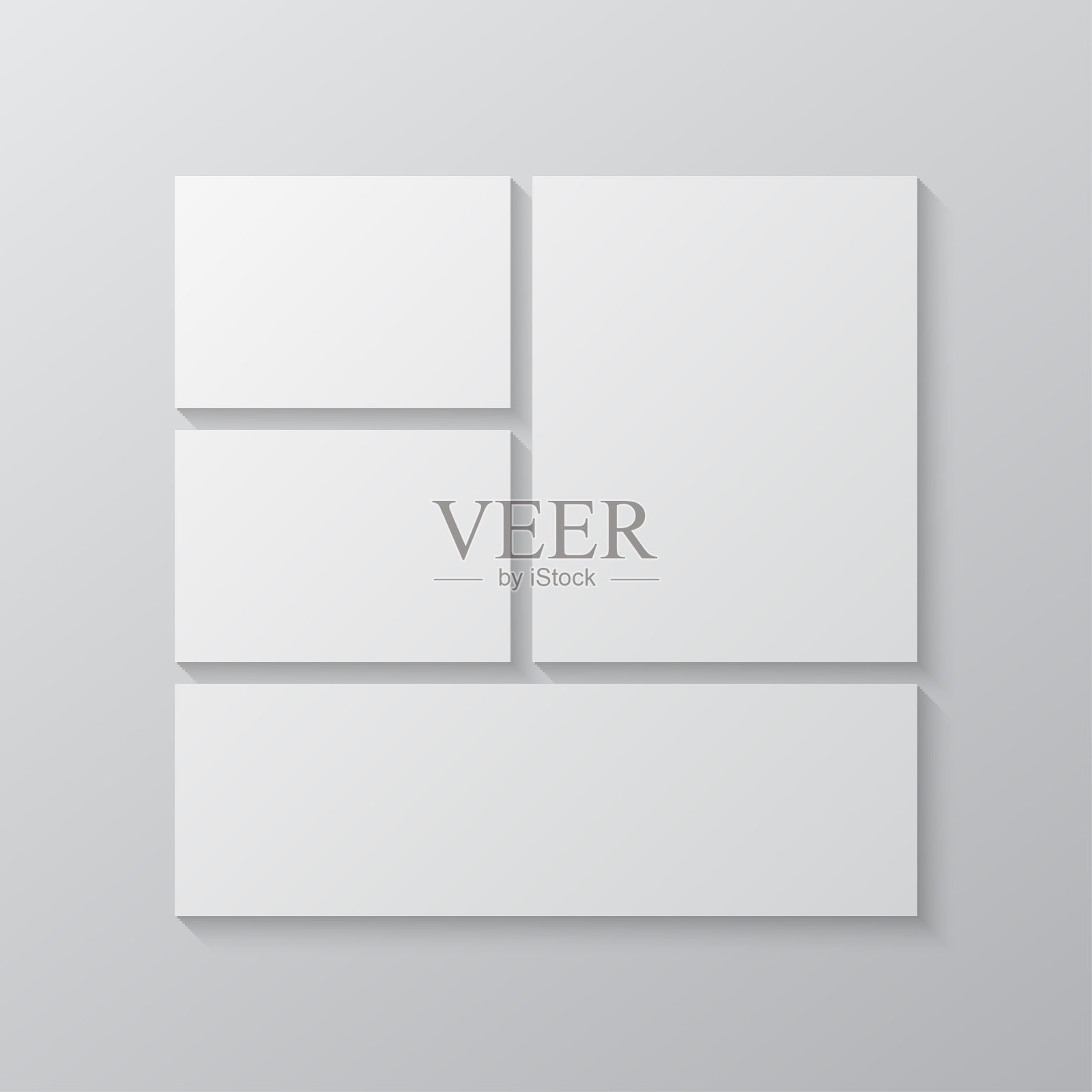 矢量空拼贴板四图像,照片插画图片素材