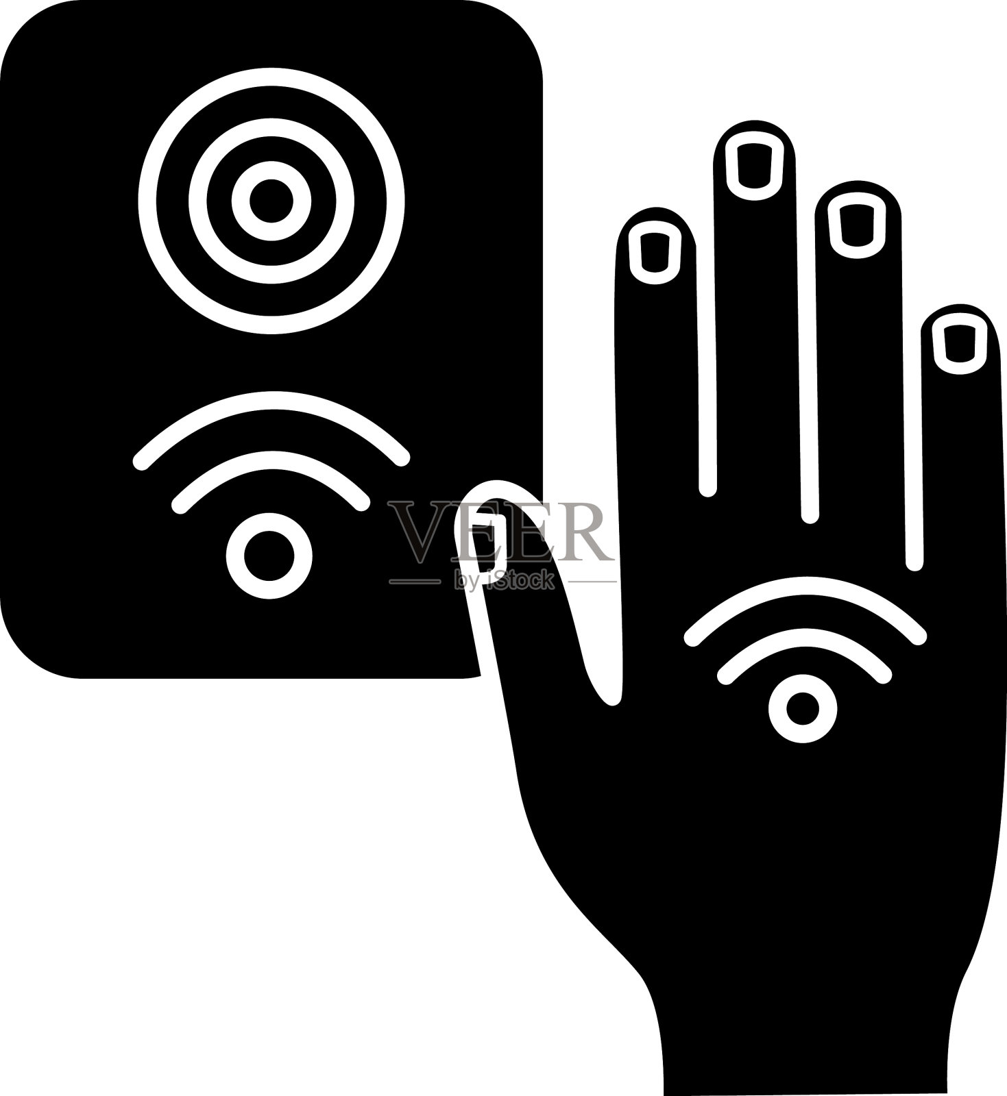 NFC阅读器符号图标设计元素图片