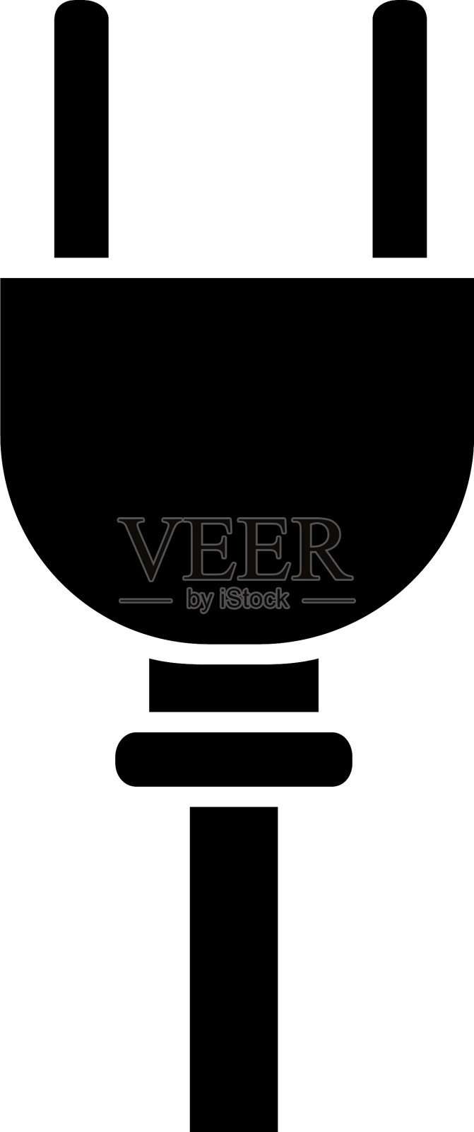 电插头字形图标图标素材