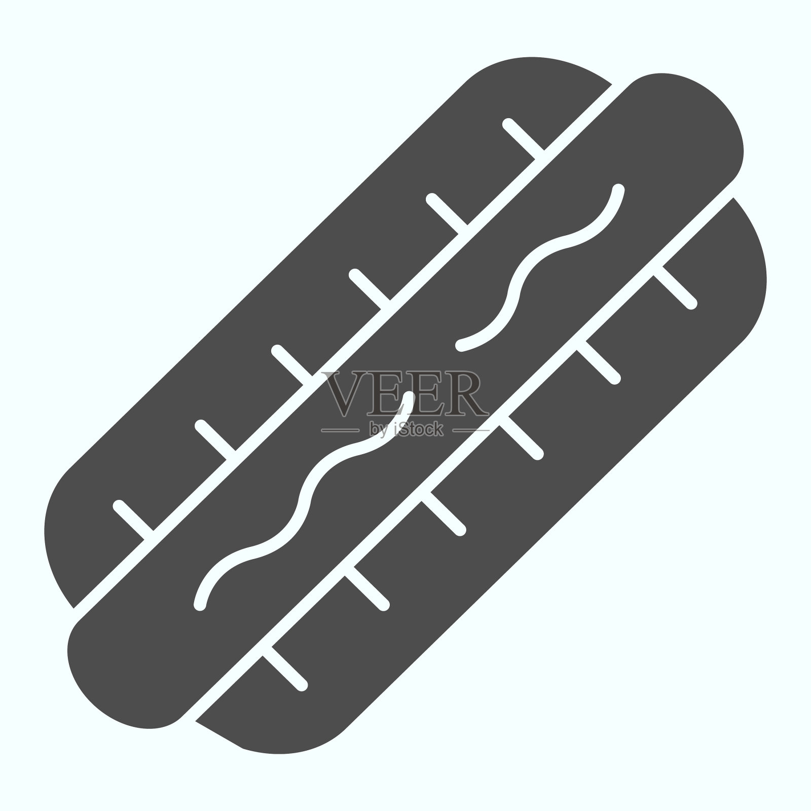 热狗是典型的美国食物插画图片素材