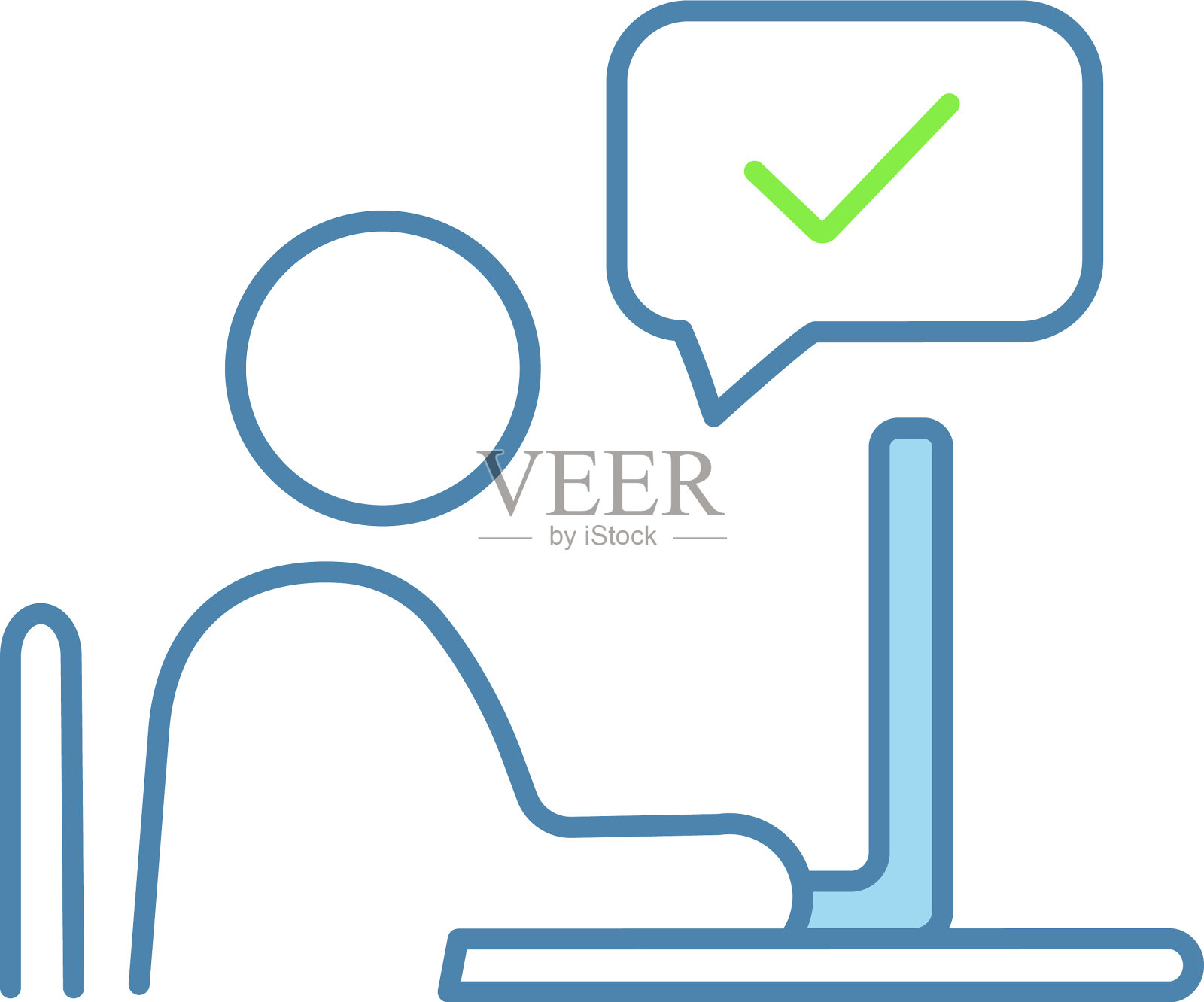 认可员工创意颜色图标设计元素图片