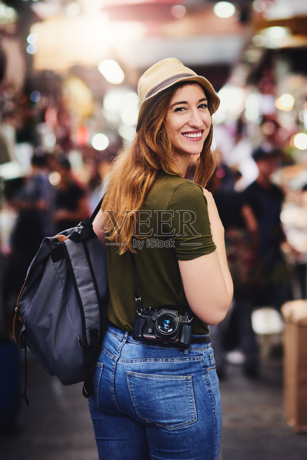 适合戴帽子的一天照片摄影图片