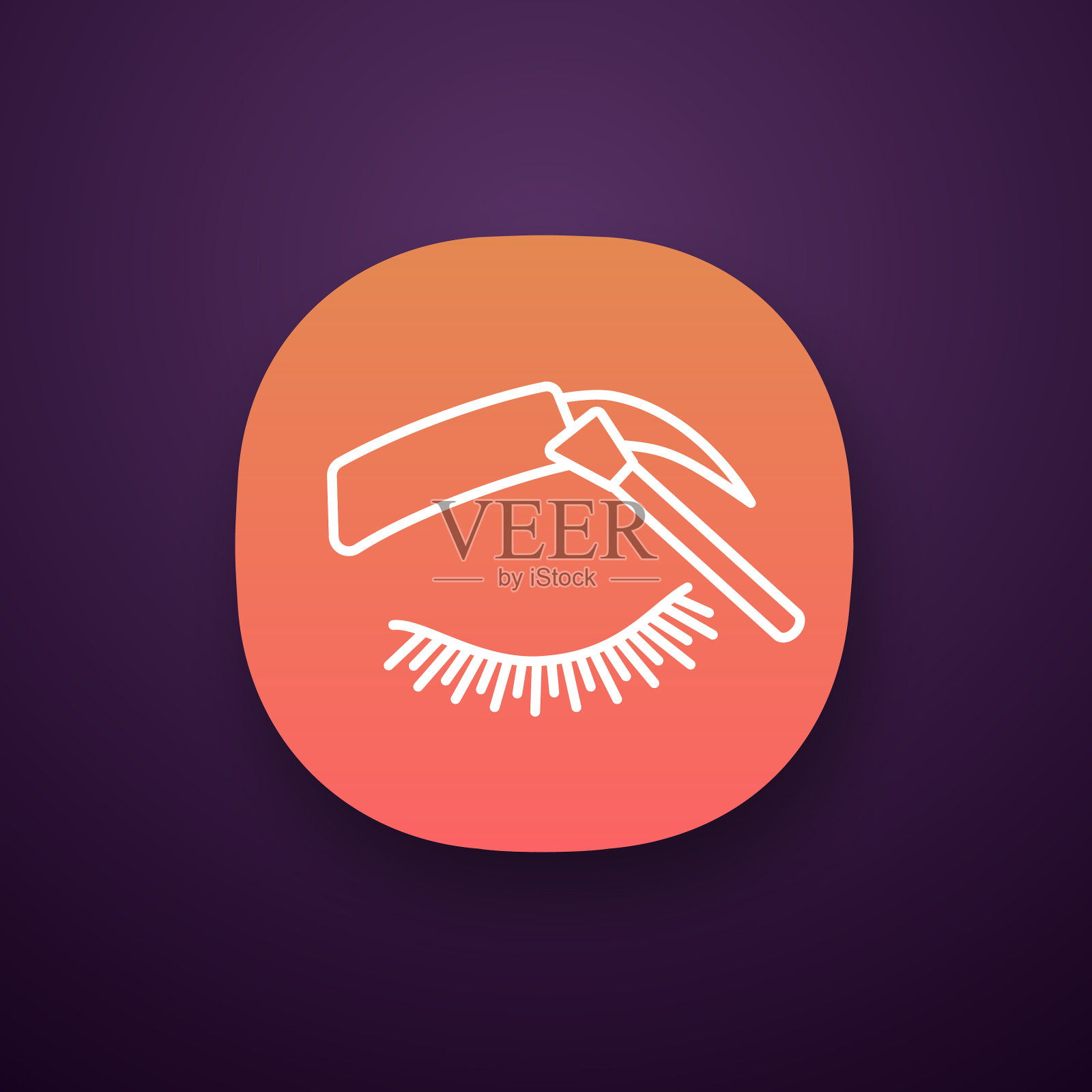 眉毛着色应用程序图标插画图片素材