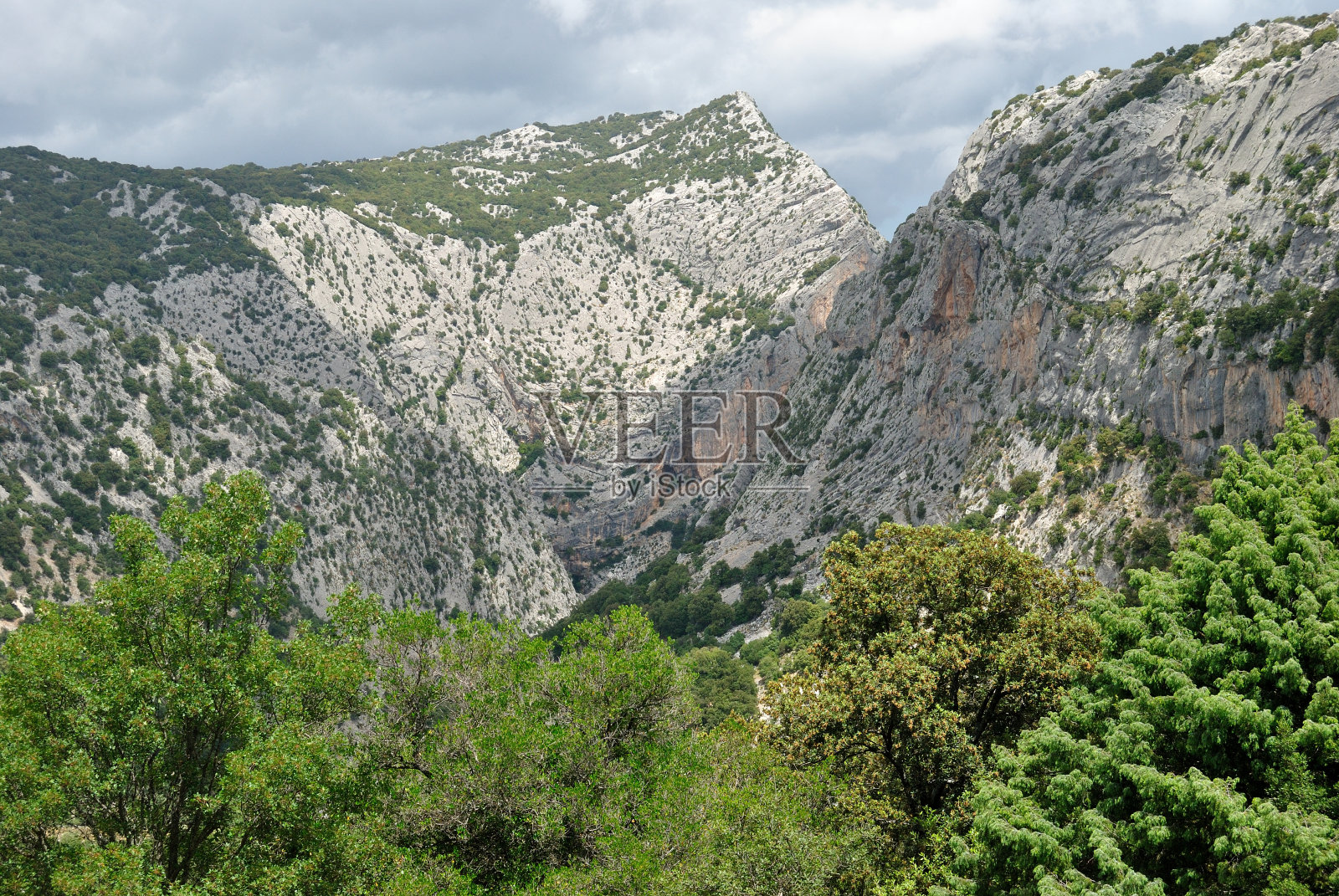 Sedda Arbaccas的gola di Gorropu da Sedda Arbaccas照片摄影图片