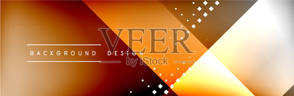 抽象背景-正方形和线条插画图片素材