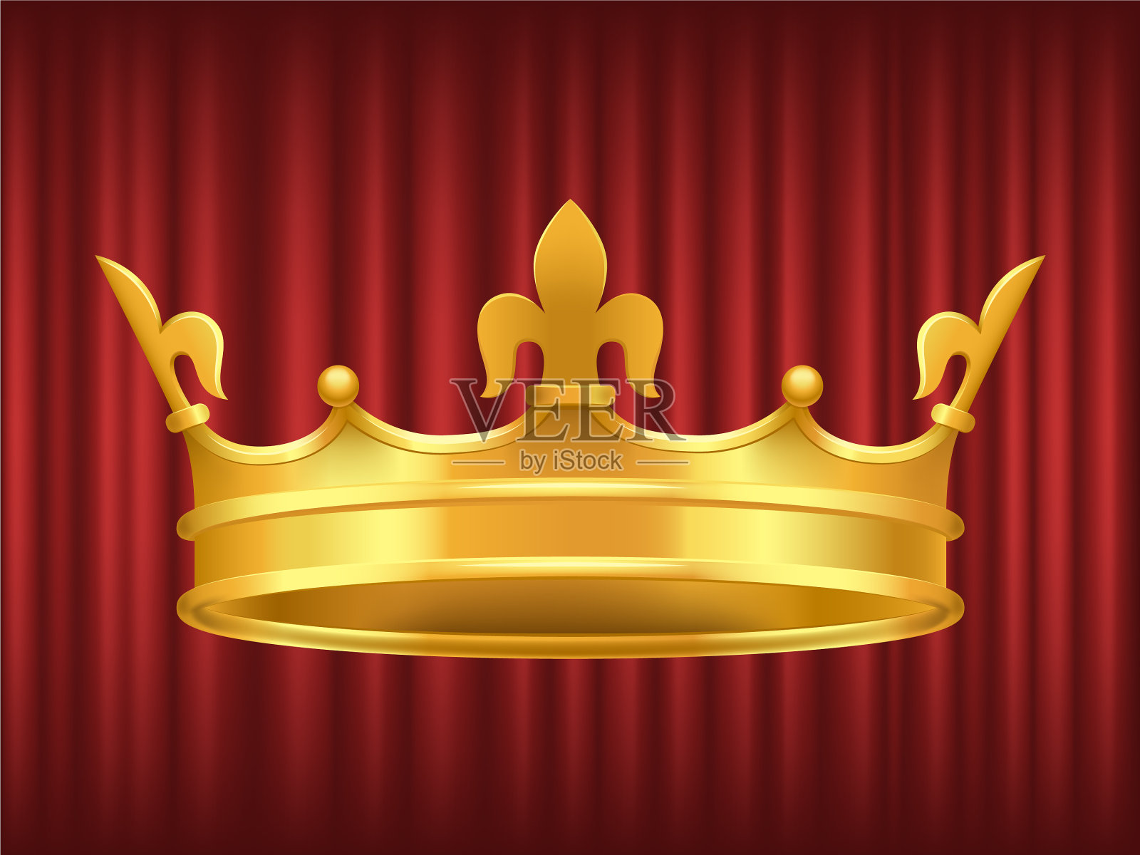 女王金冠皇室形象插画图片素材