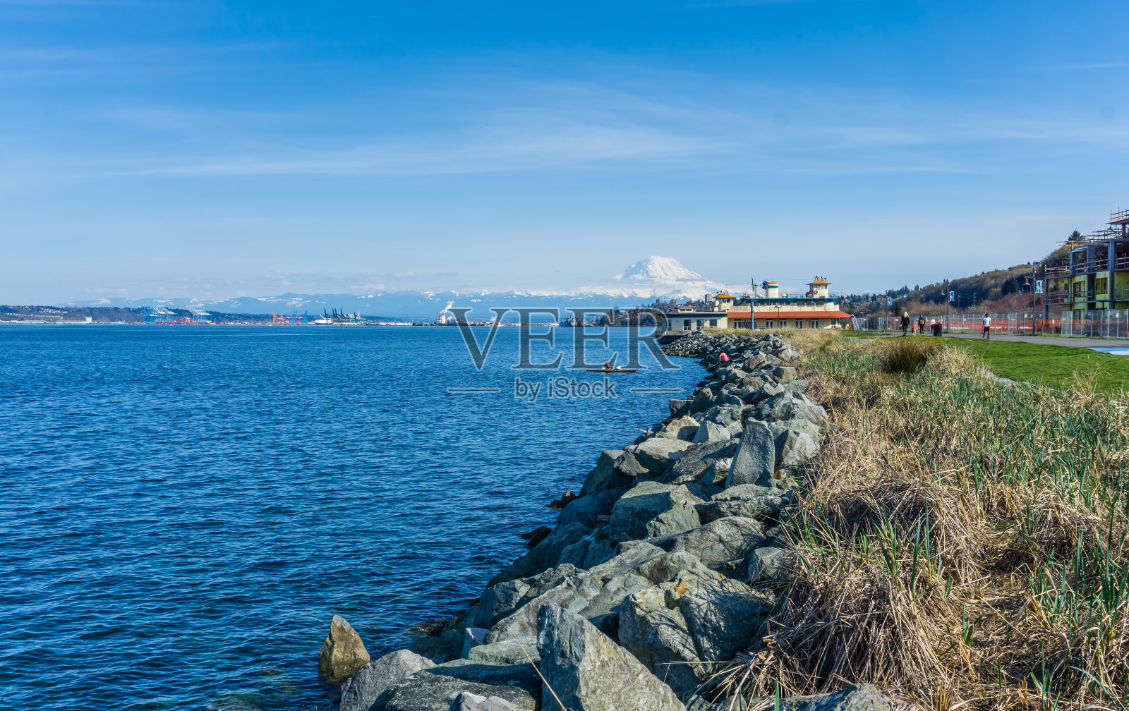 拉斯顿海岸线和5号峰照片摄影图片