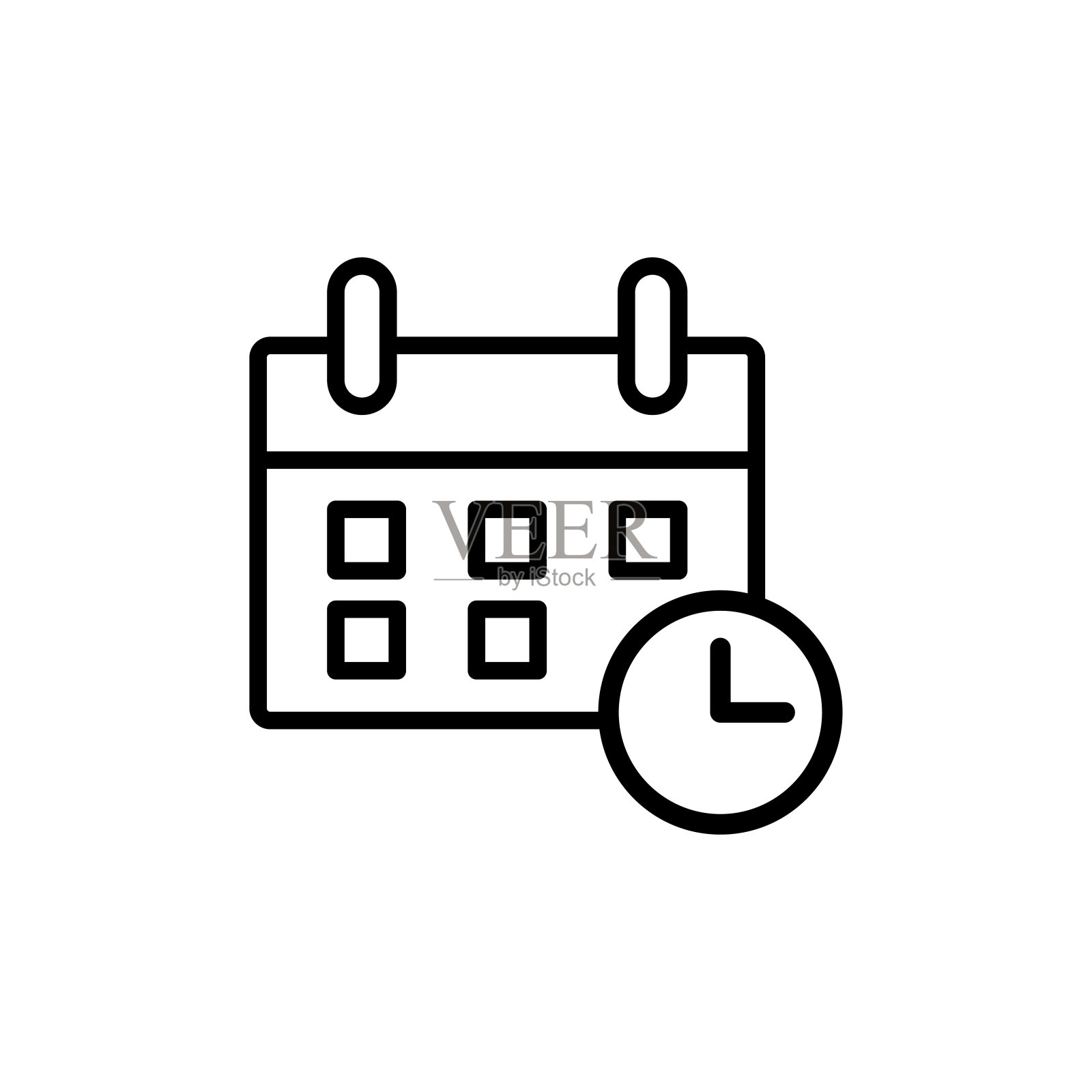 日历图标平面矢量模板设计流行图标素材