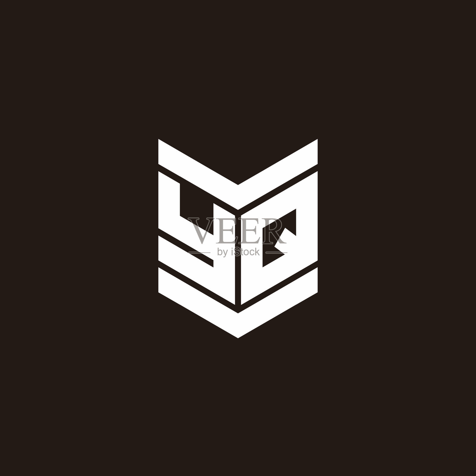 标志字母字母组合与会徽风格插画图片素材