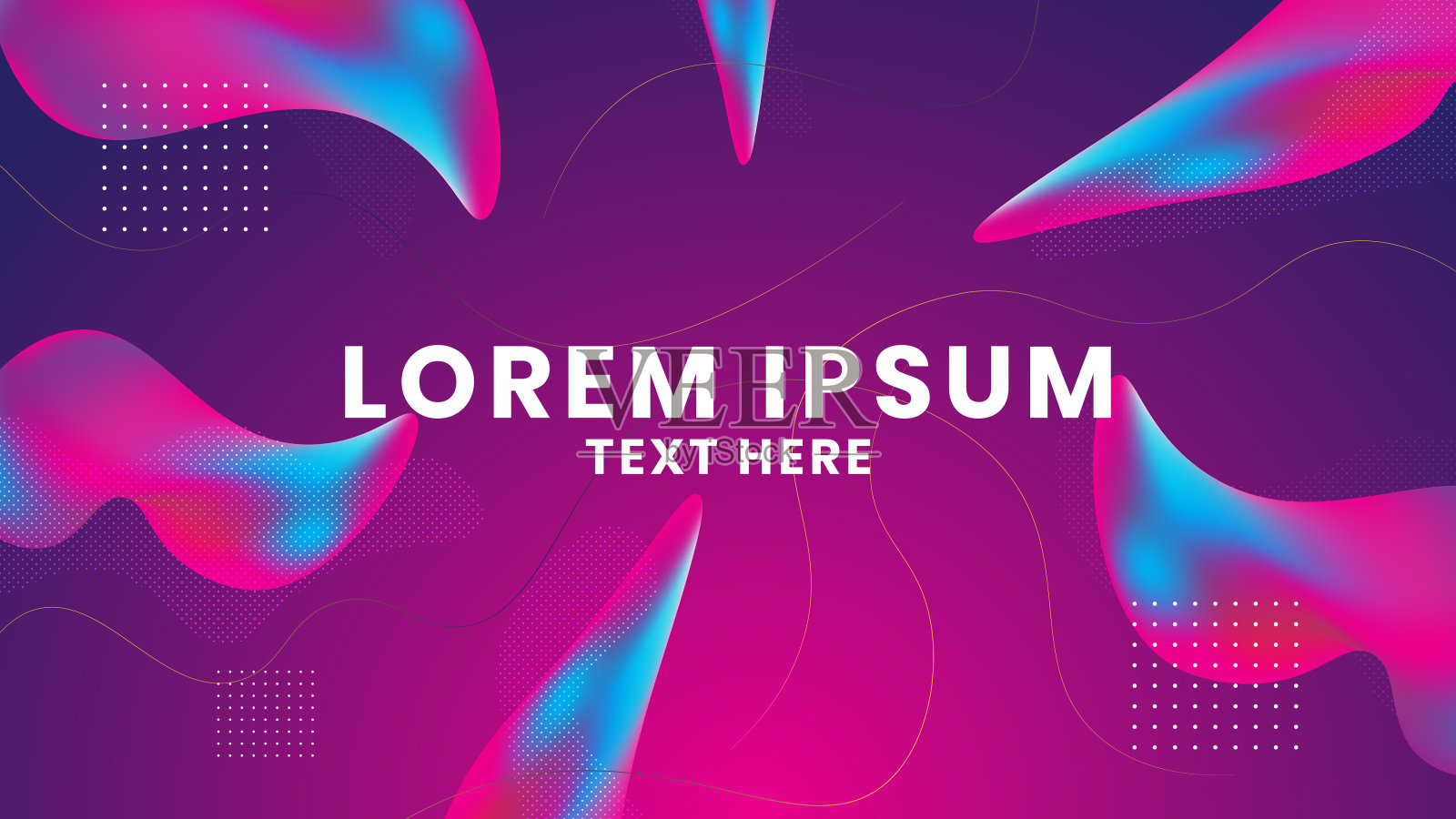 抽象现代设计三维流形。液体波浪背景海报,介绍和网络横幅插画图片素材