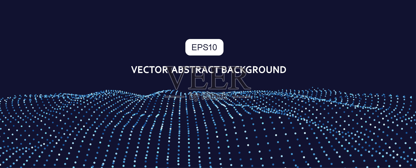 三维粒子波,粒子分形背景,互联网,大数据和技术概念,抽象背景插画图片素材