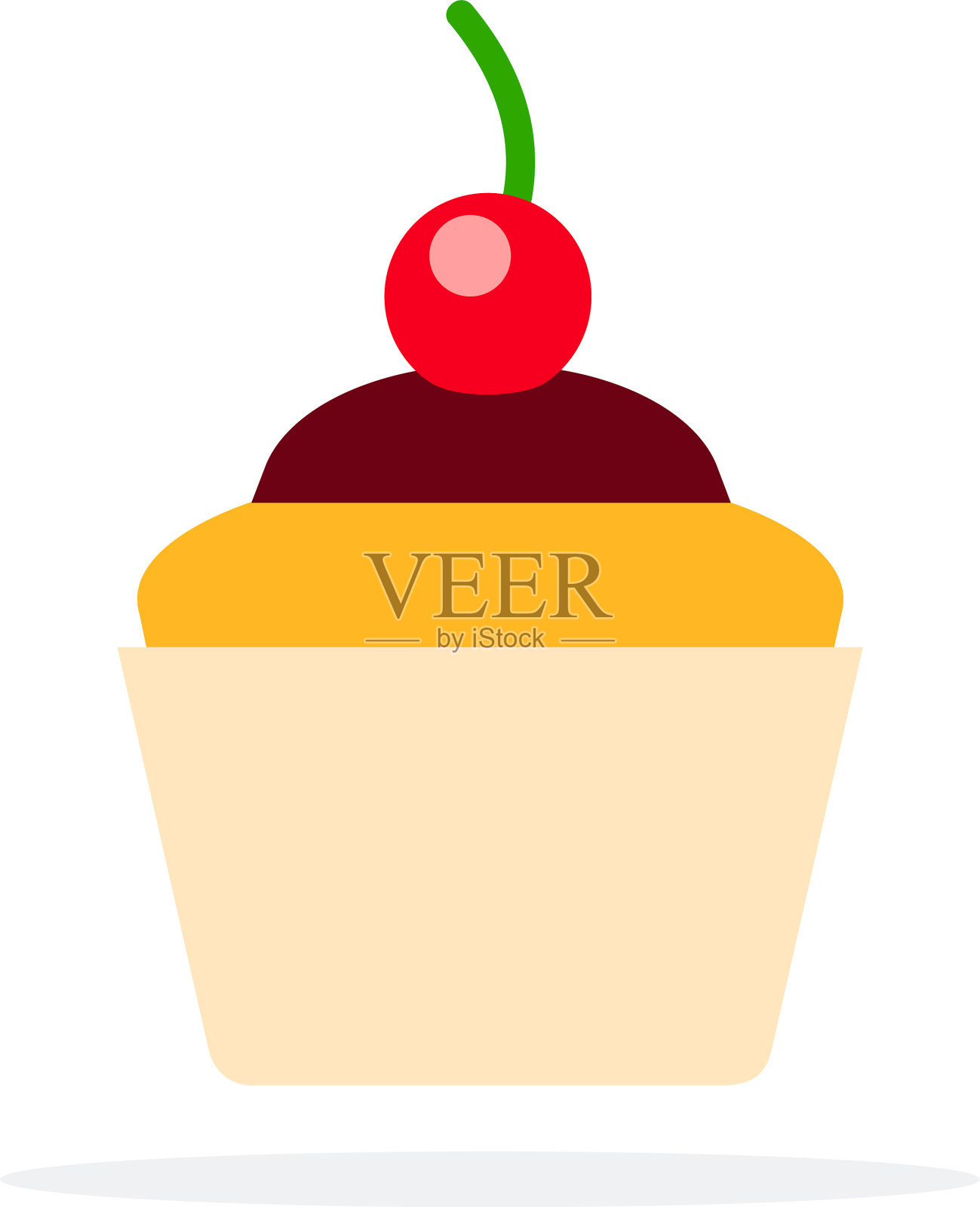 奶油樱桃蛋糕设计元素图片