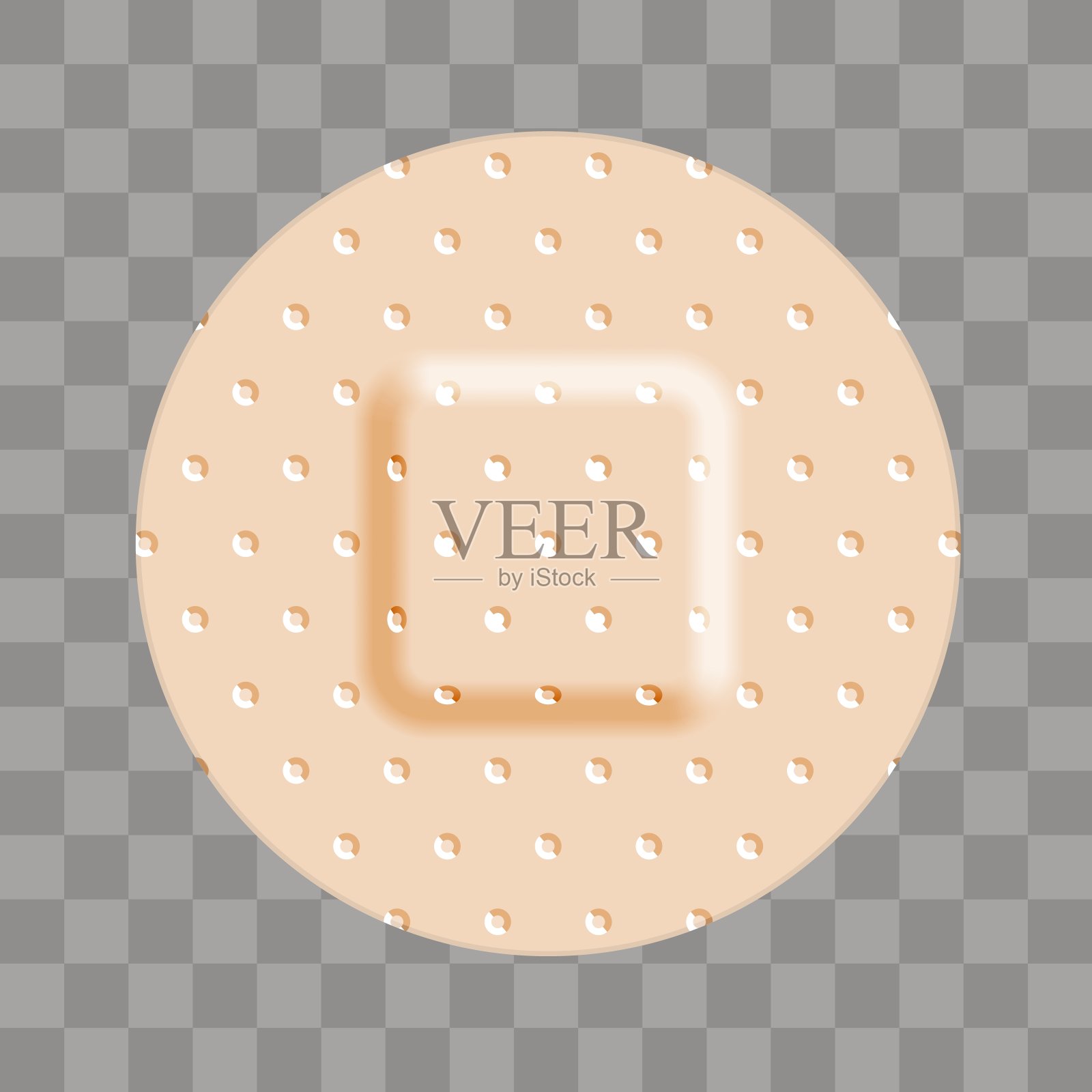 米色胶粘圆绷带模型插画图片素材