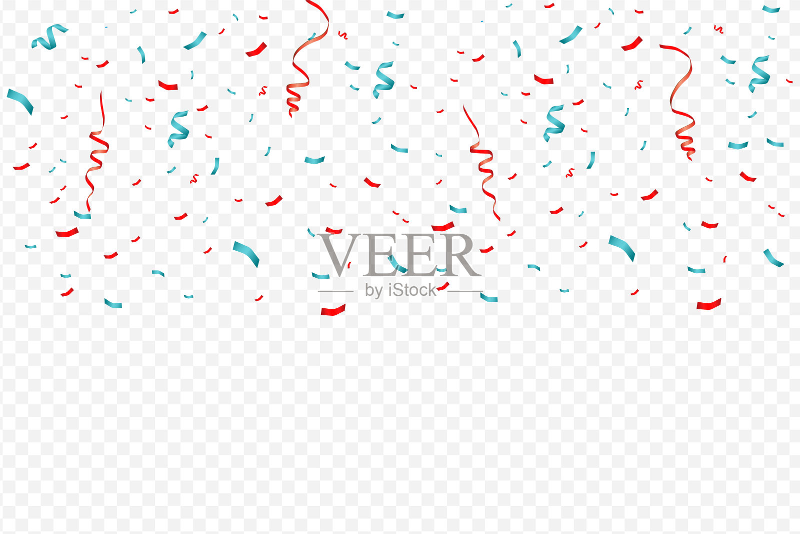 向量五彩纸屑。节日的插图。在白色背景上孤立的派对狂欢者插画图片素材