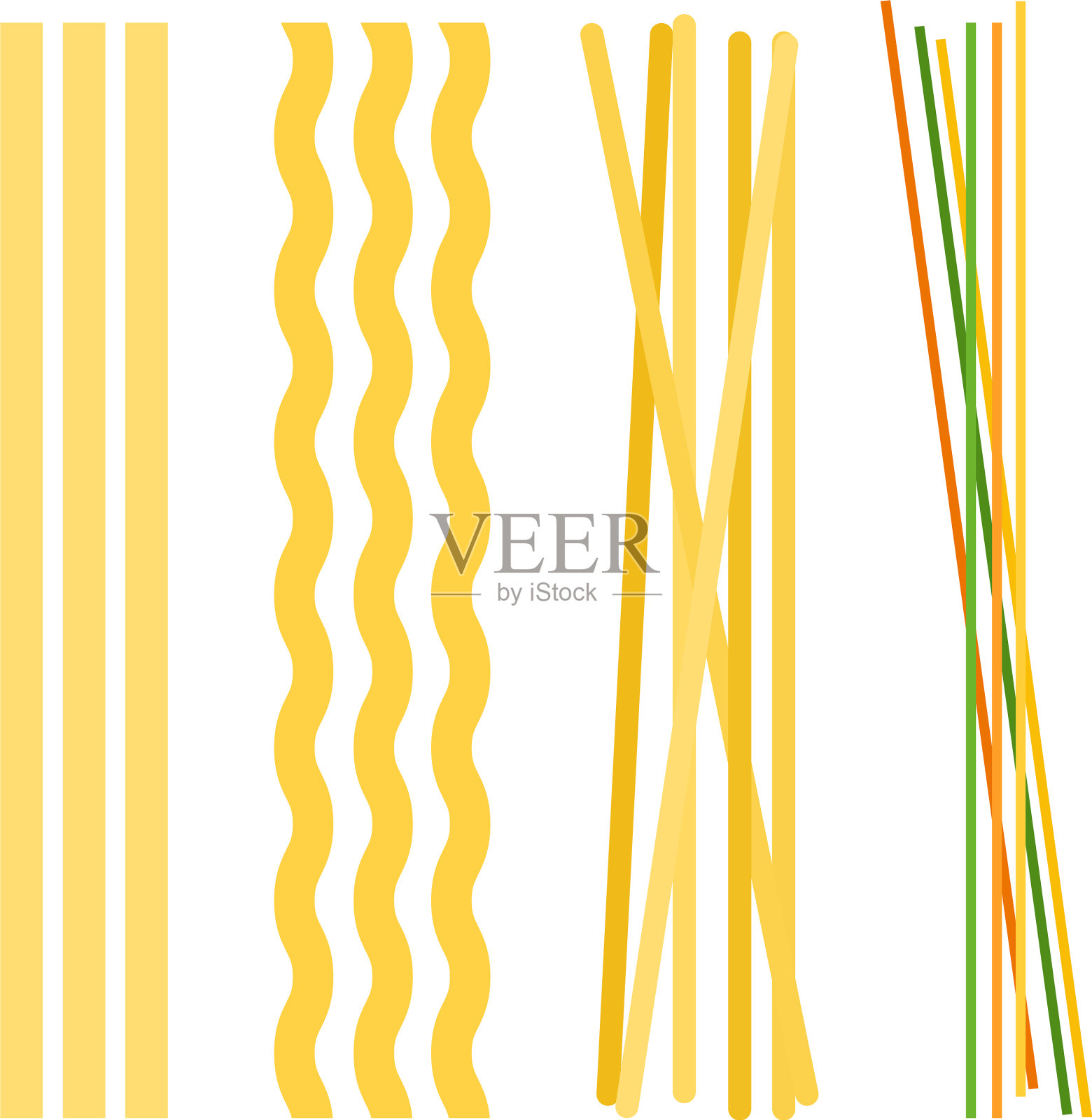 类型长面食平面图标孤立插画图片素材