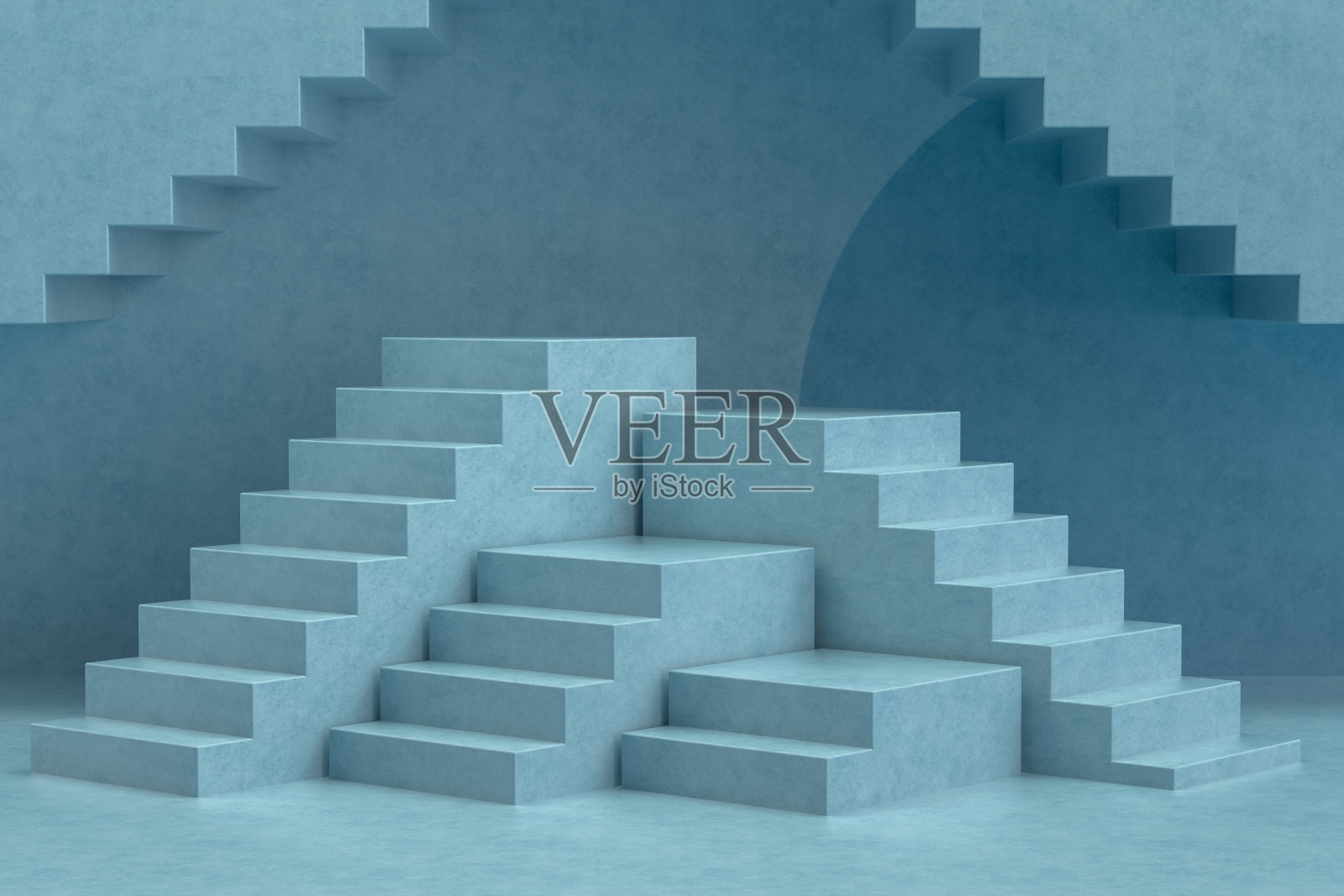 3D抽象的最小楼梯,梯子,讲台照片摄影图片