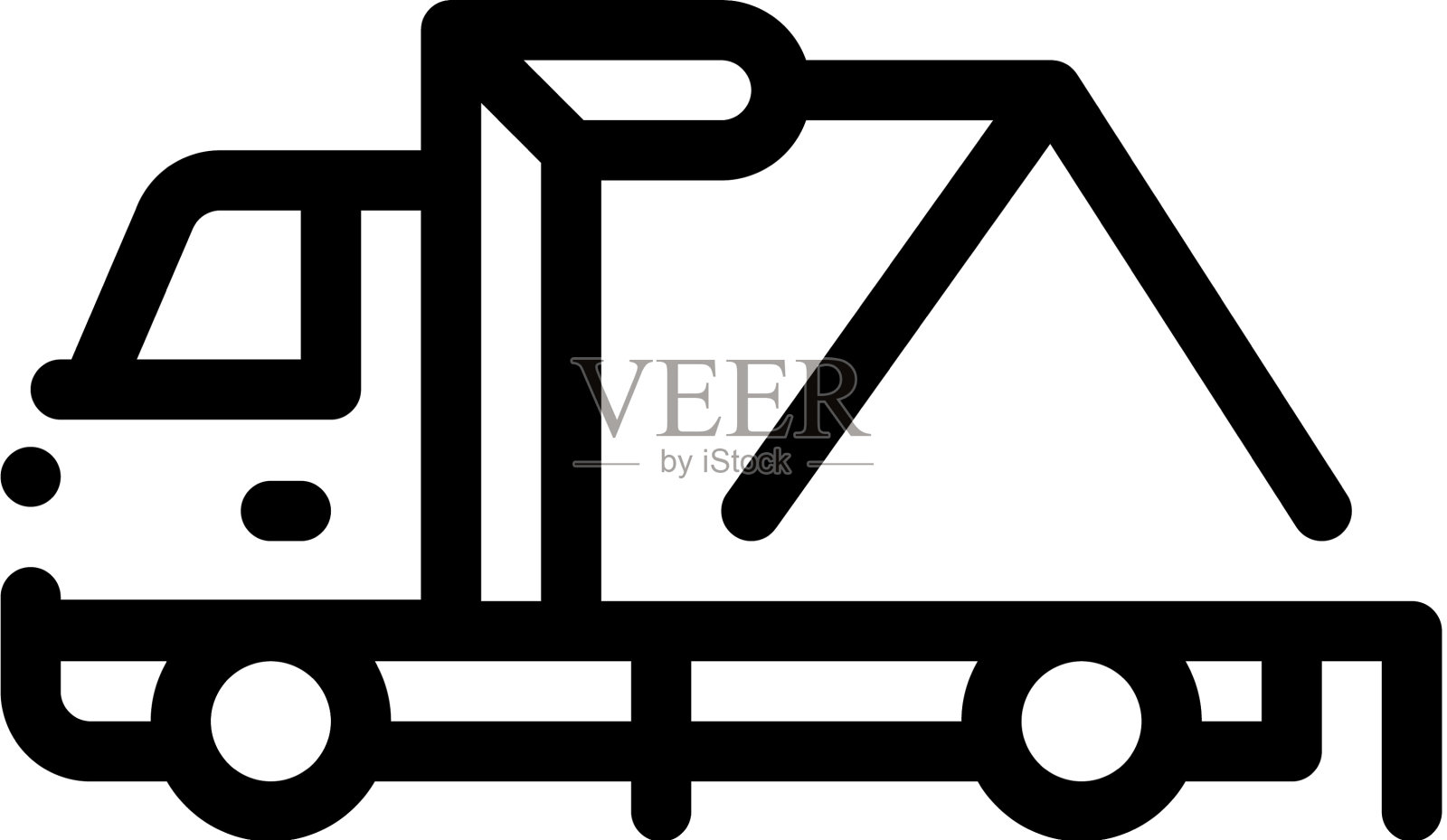 撤离起重机图标轮廓图标素材