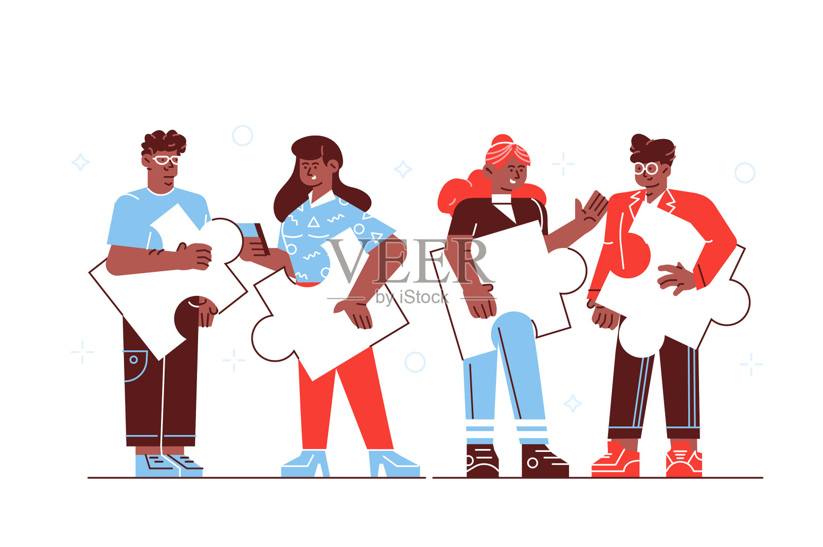 业务概念团队隐喻设计元素图片