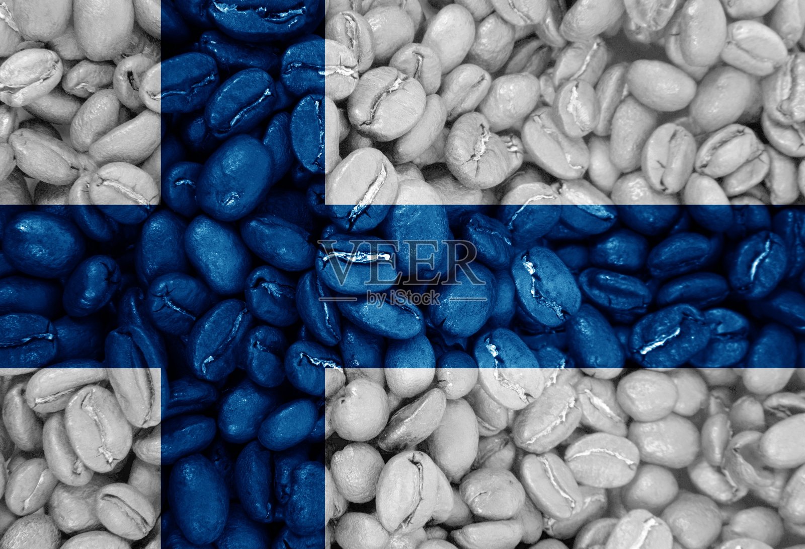 带有国旗背景的咖啡照片摄影图片