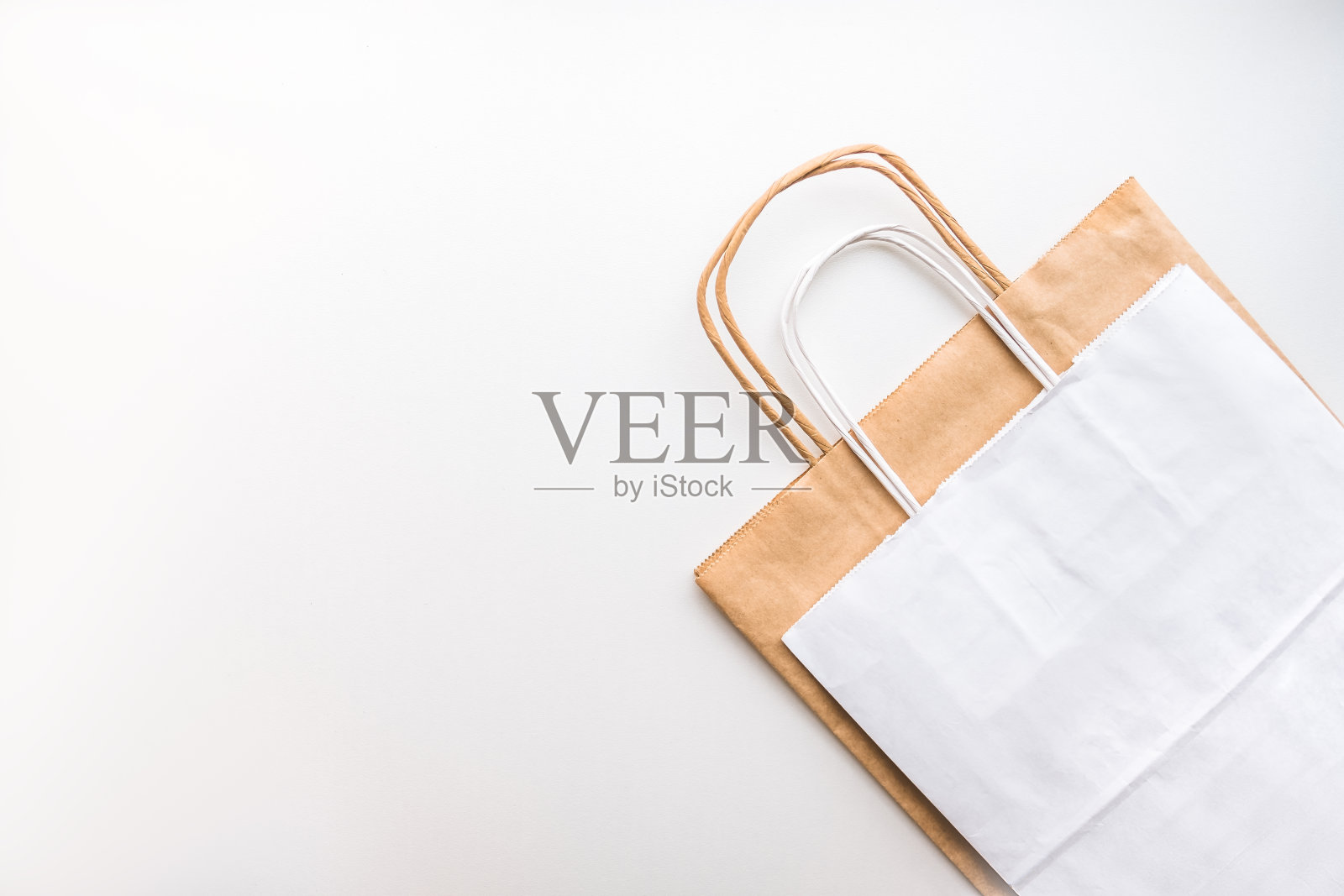 环保的纸袋。照片摄影图片