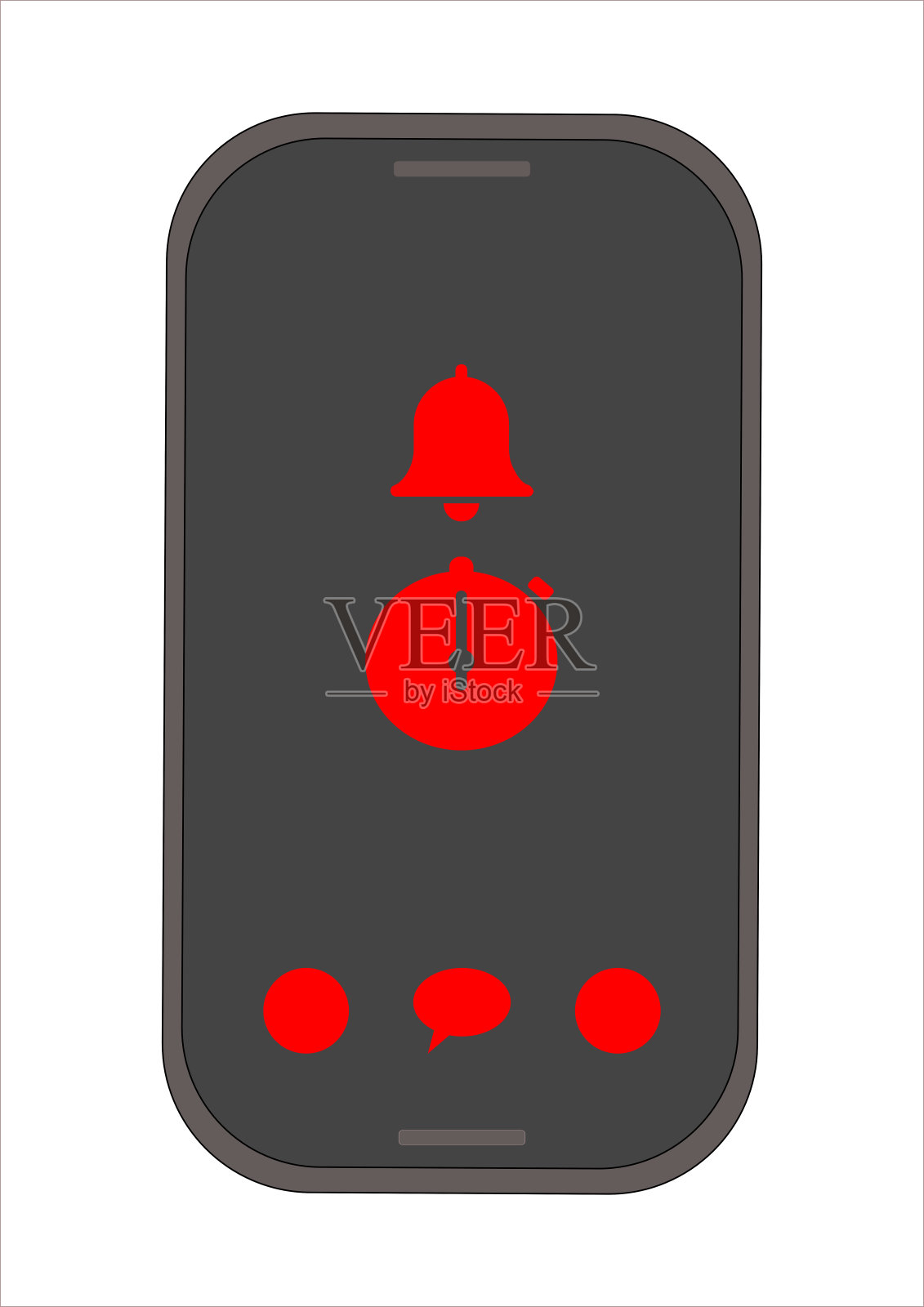 智能手机屏幕上的闹钟闹钟功能。移动电话。技术。觉醒。模板文本。矢量图像。海报。的背景图片。插画图片素材