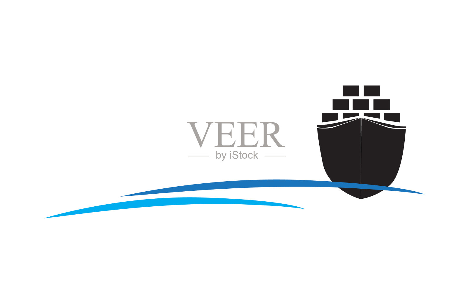 货船运输标志插画图片素材