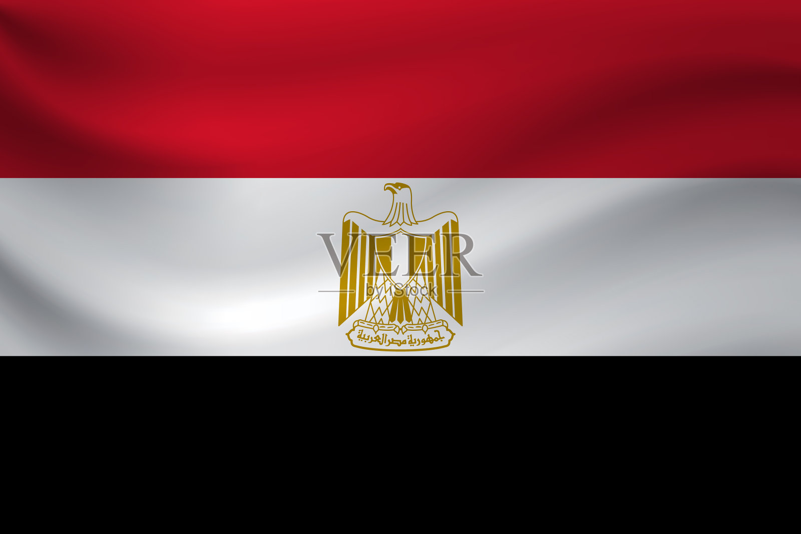 挥舞着国旗埃及插画图片素材