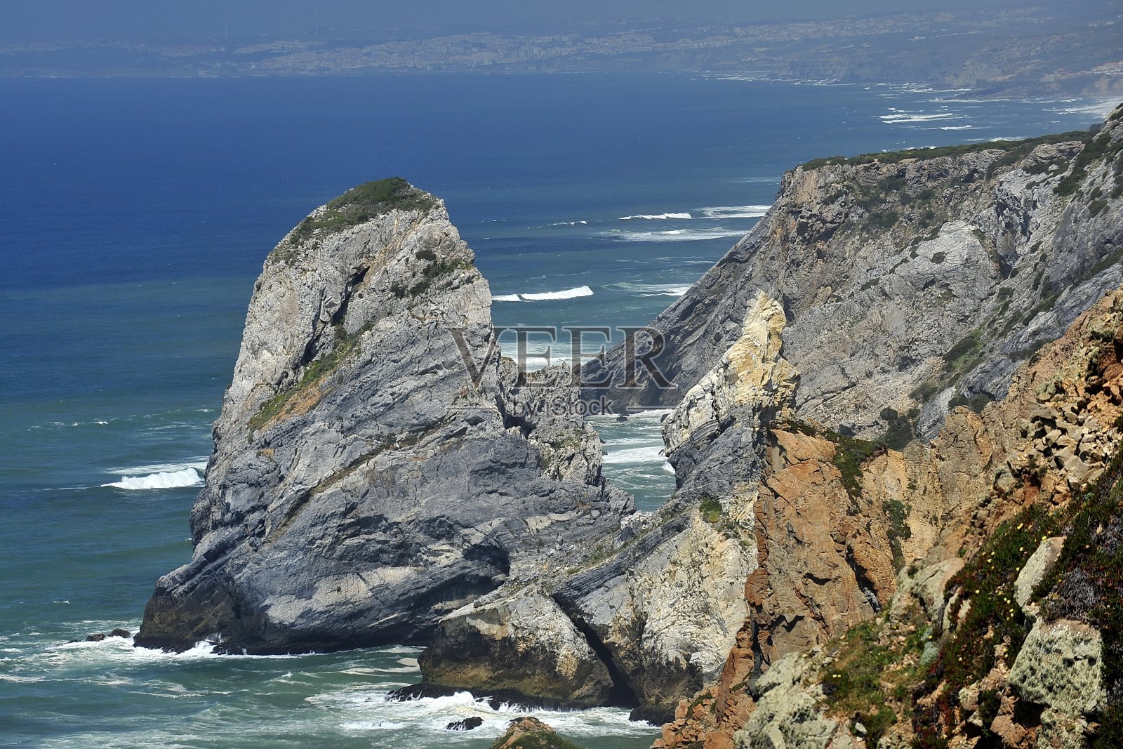 欧洲的西部海角。卡波达罗卡角。葡萄牙。照片摄影图片