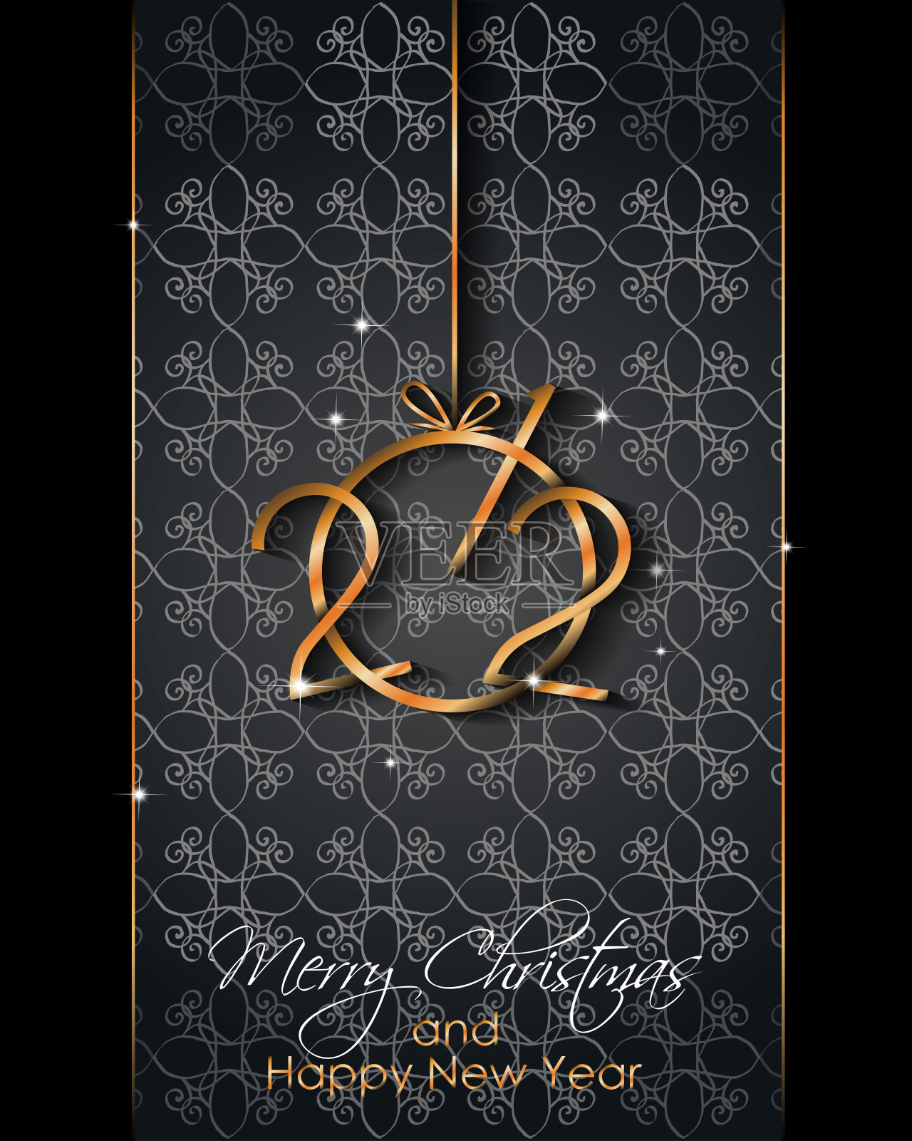 新年快乐的背景为您的季节邀请,节日海报,贺卡。设计模板素材