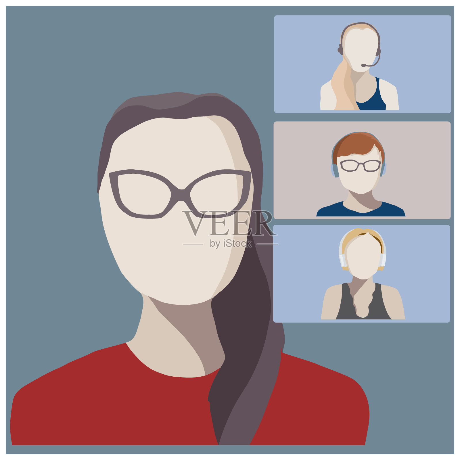 视频通话矢量图插画图片素材