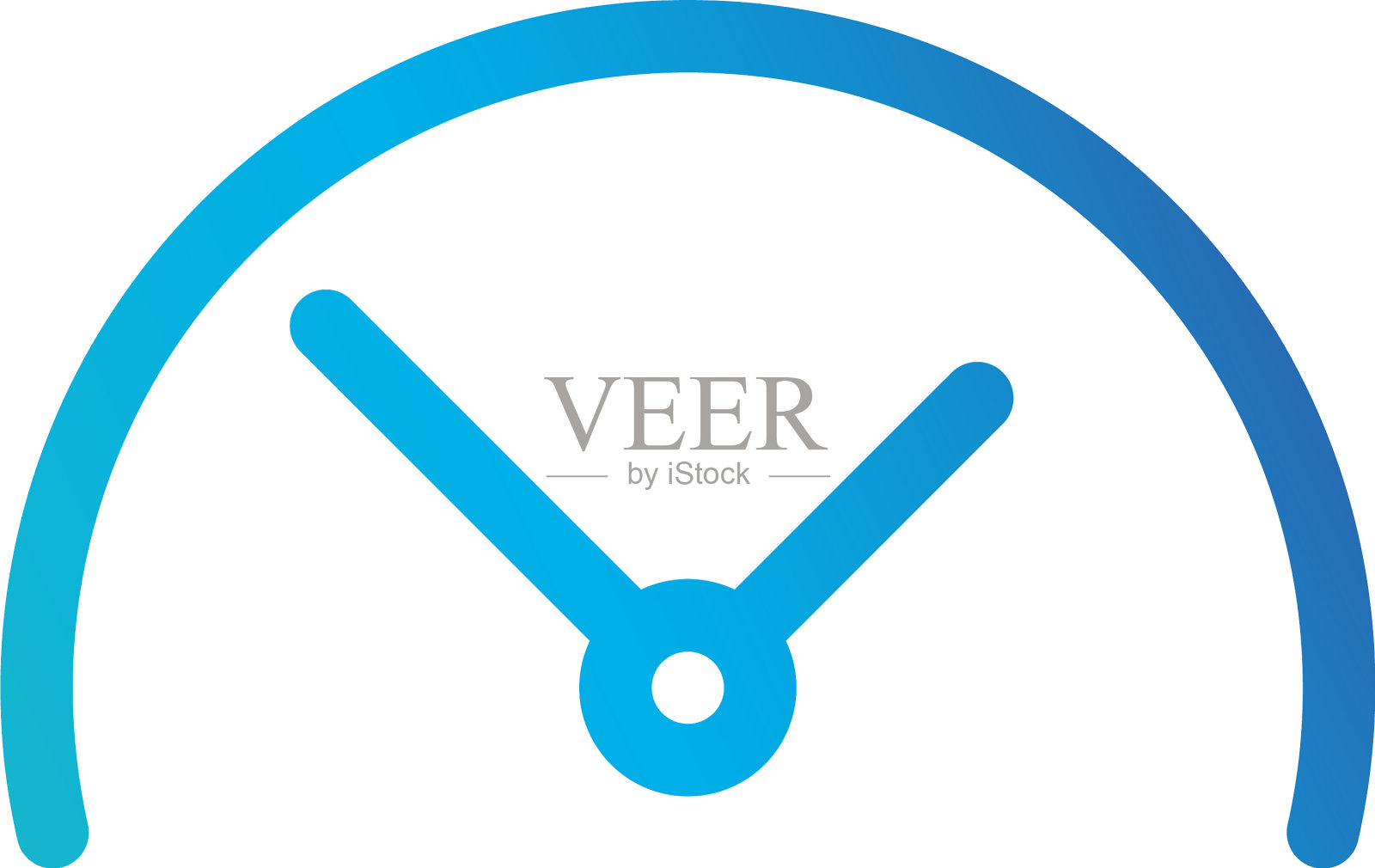 半钟线性图标隔离在白色上设计元素图片