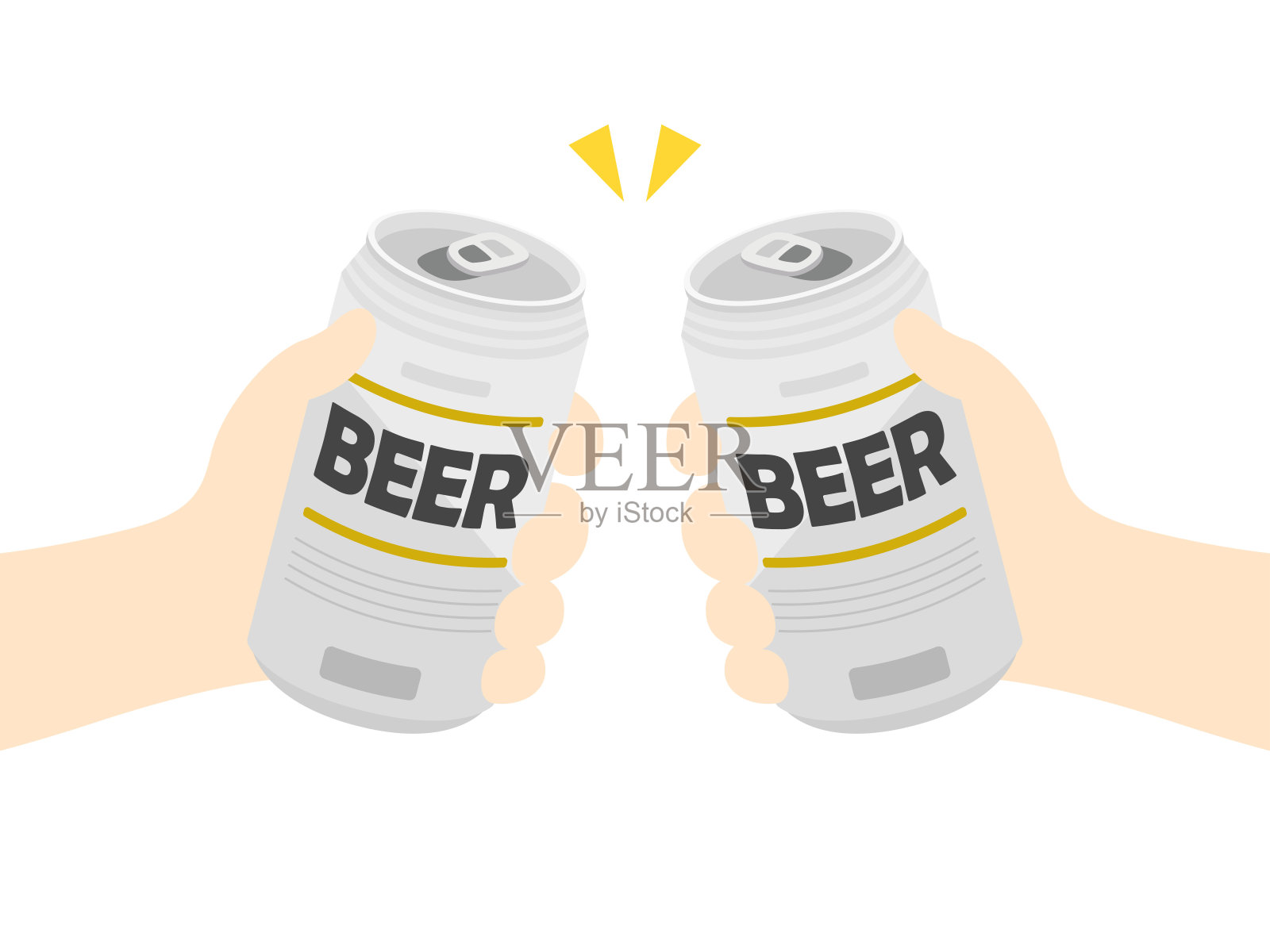 罐啤酒插画图片素材