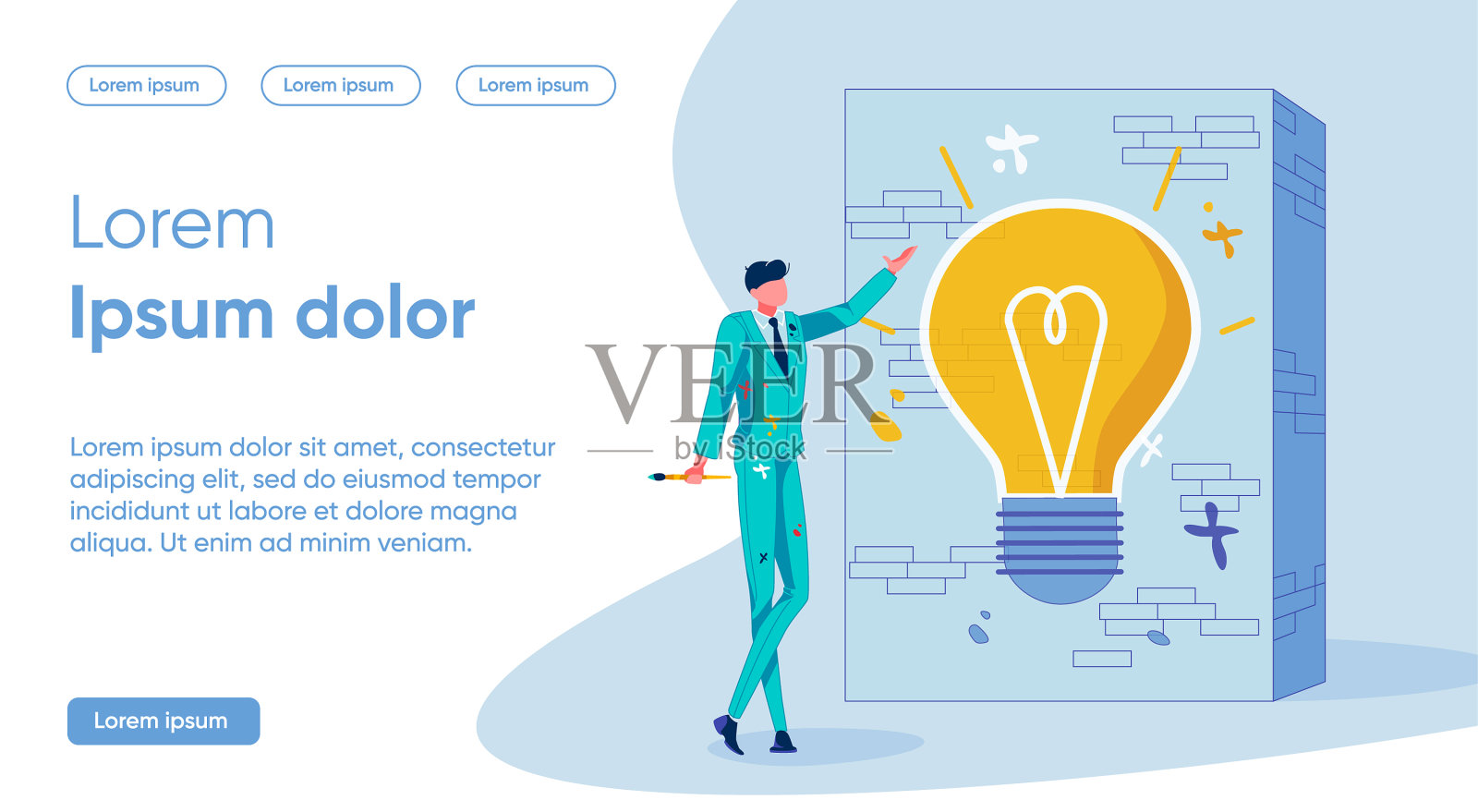 明亮的旗帜捕捉所有转瞬即逝的想法插画图片素材