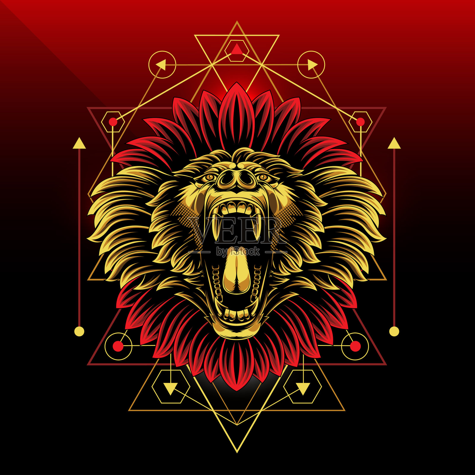 愤怒的狒狒头电子竞技标志设计插画图片素材