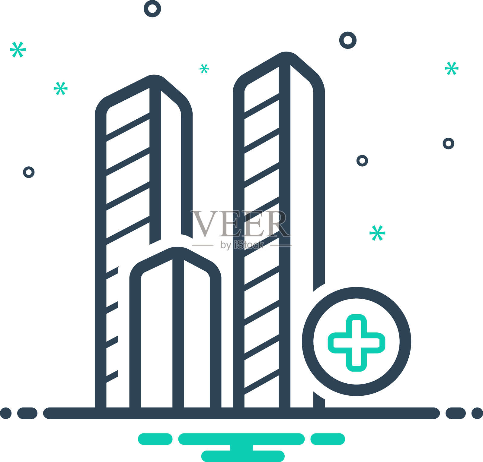 添加地标插画图片素材