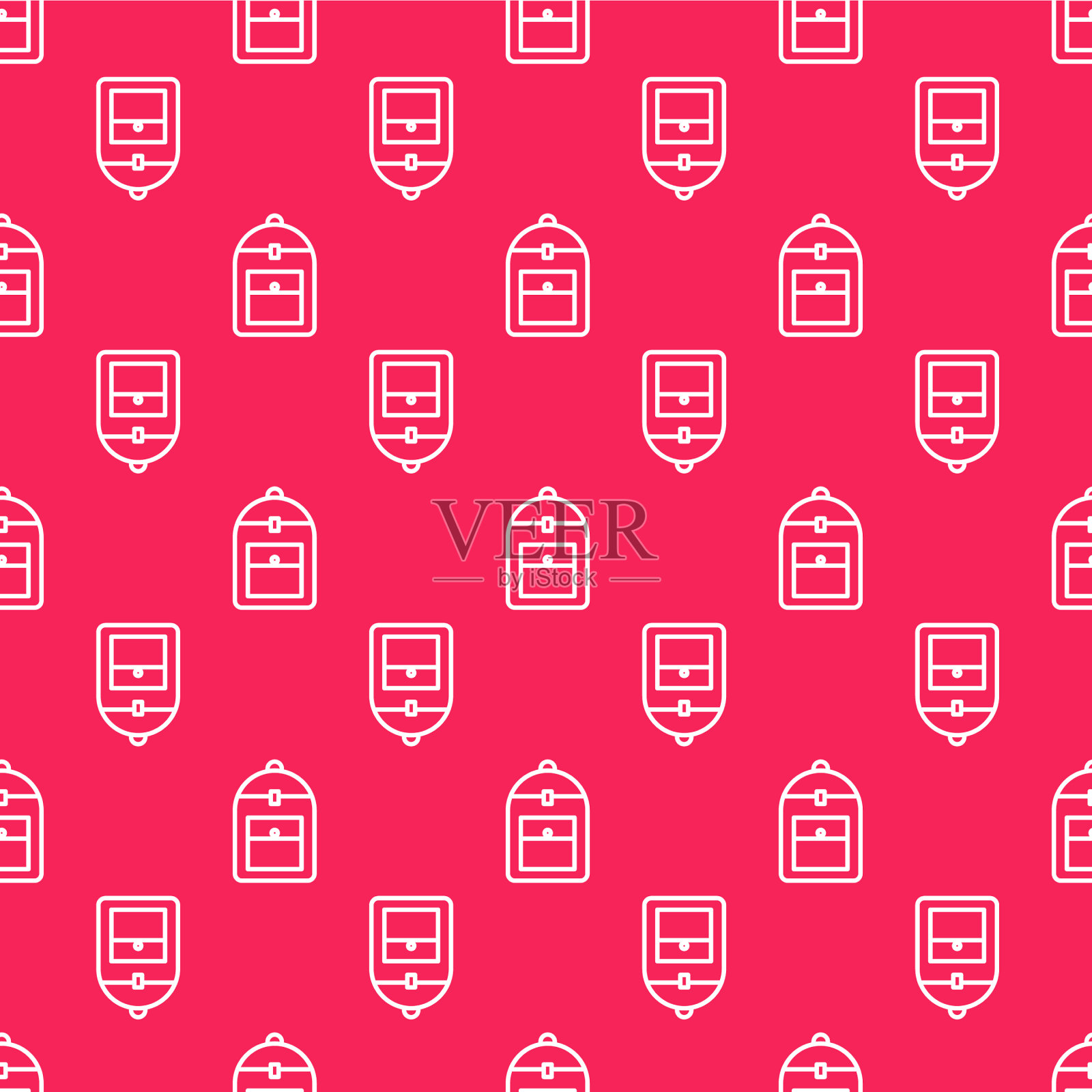 白线背包图标隔离无缝插画图片素材