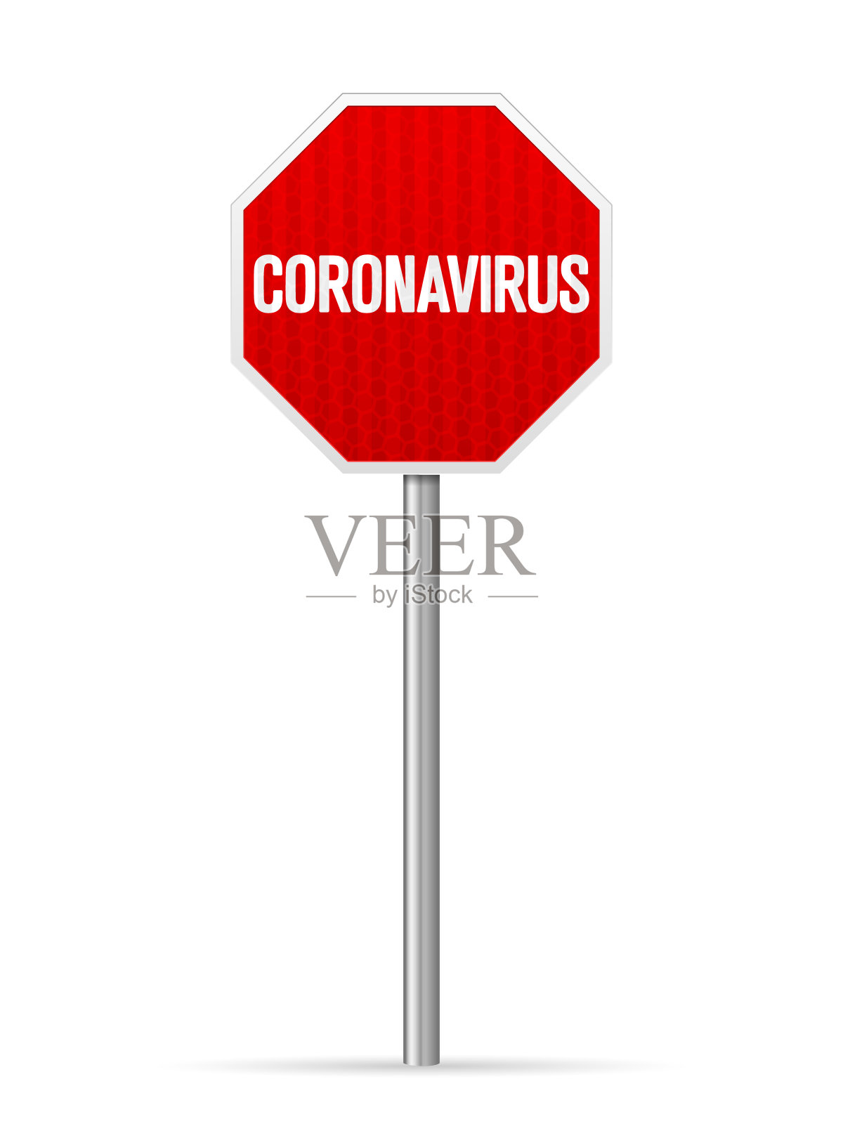 路标冠状病毒插画图片素材