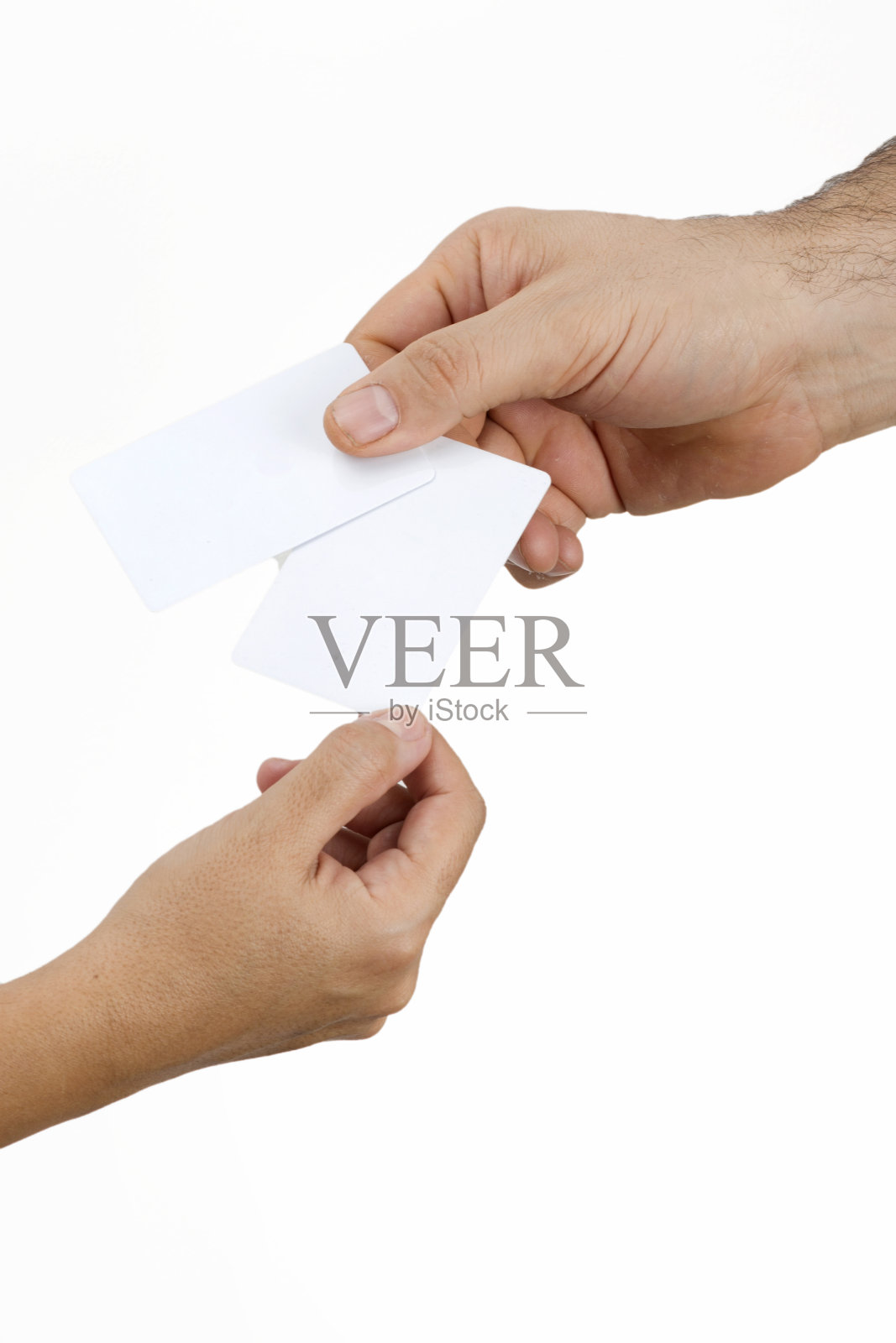 女士递白空白名片照片摄影图片