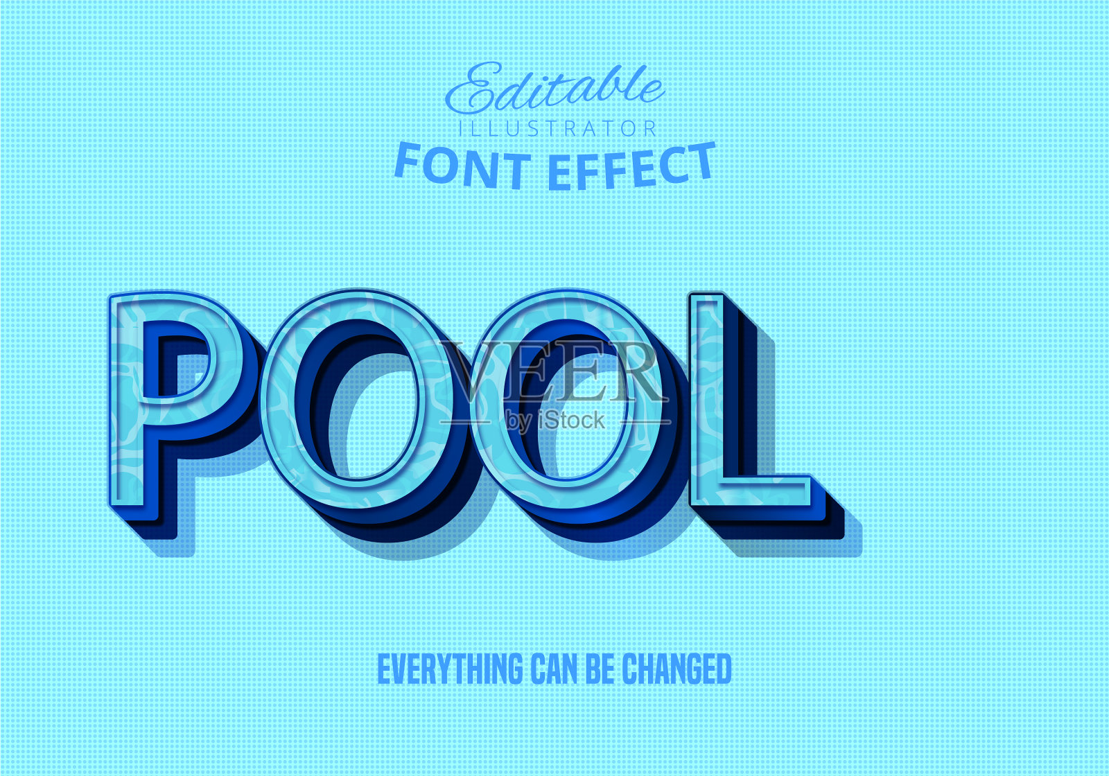 池文本可编辑的文本效果插画图片素材