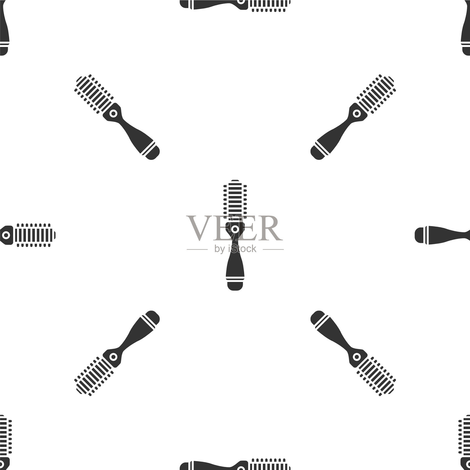 灰色电吹风图标隔离无缝模式上插画图片素材
