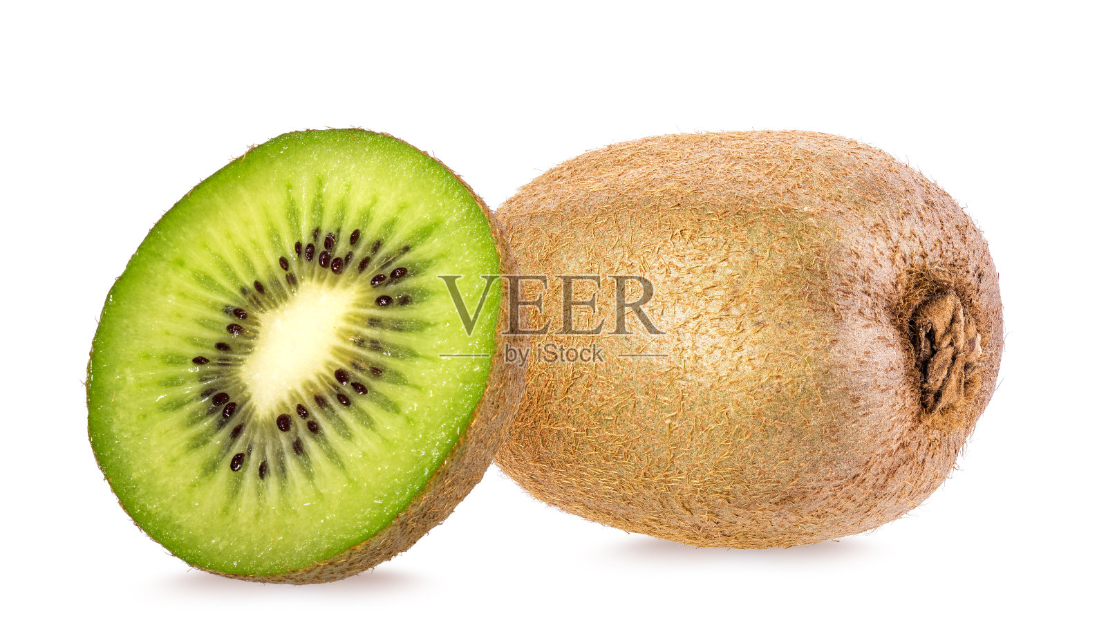 猕猴桃孤立在白色背景与剪切路径照片摄影图片