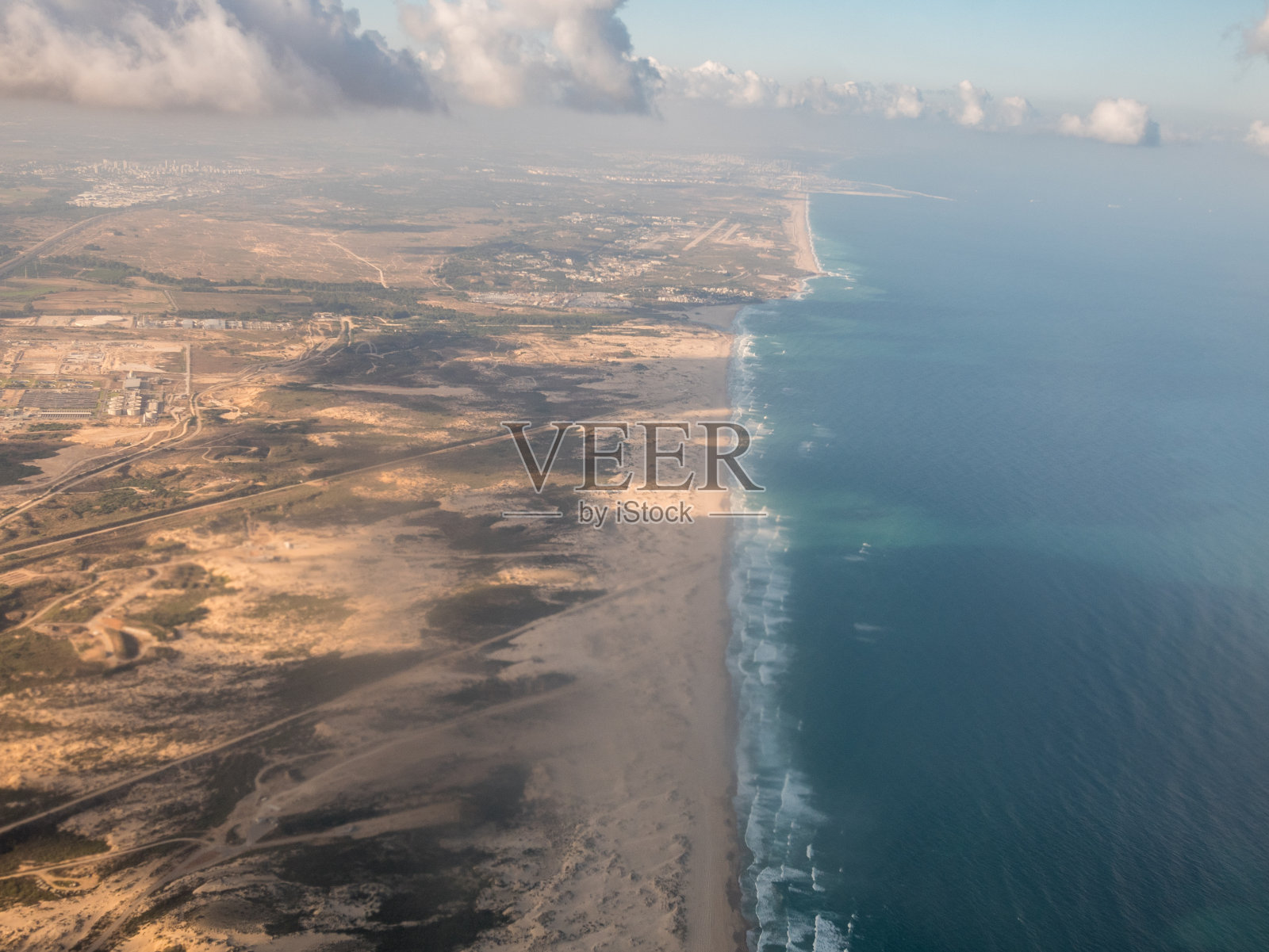 以色列海岸线航拍照片摄影图片