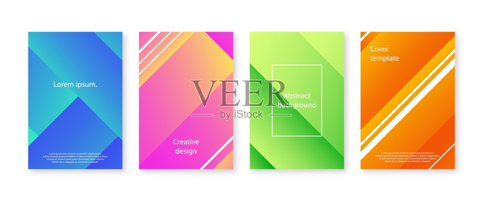 最小的3 d海报设计模板素材