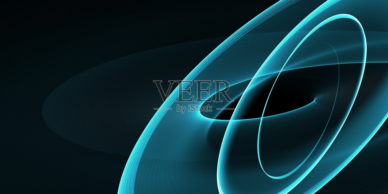 蓝色抽象的波浪。现代全景背景照片摄影图片