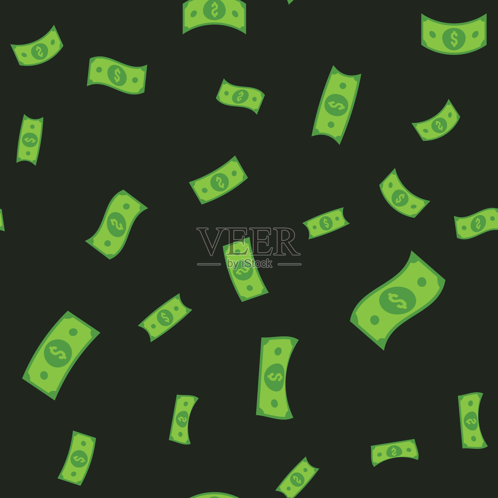 钞票飞扬,质地。插画图片素材