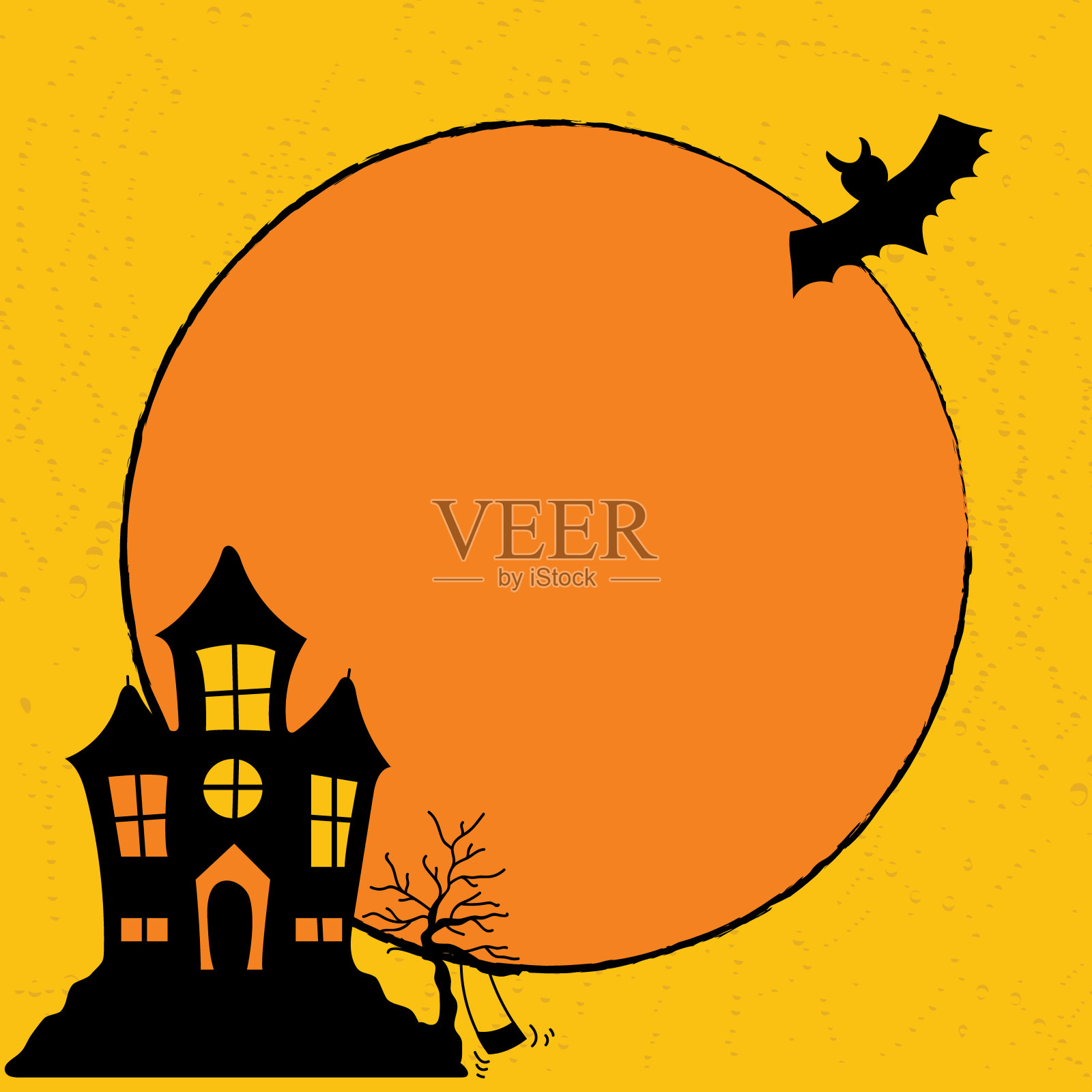 万圣节矢量帧卡背景插画图片素材