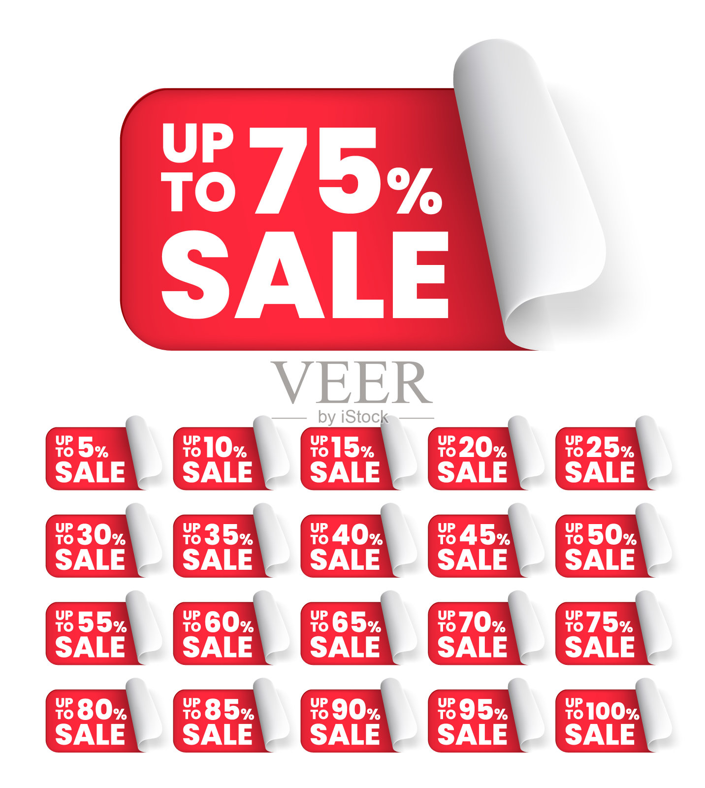 高质量矩形详细贴纸上的白色背景设计元素图片