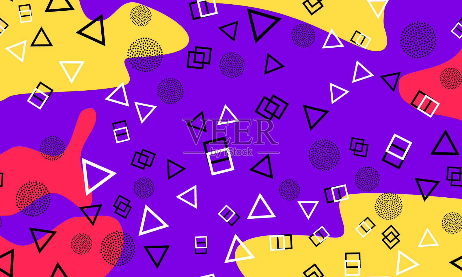 紫色的背景。涂鸦的元素。向量插画图片素材