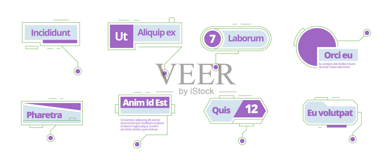调出数字集合。信息文本图表,演示文稿,视频,标题栏设计的信息图,数字内容布局模板,未来的设计执行。矢量图形。设计模板素材